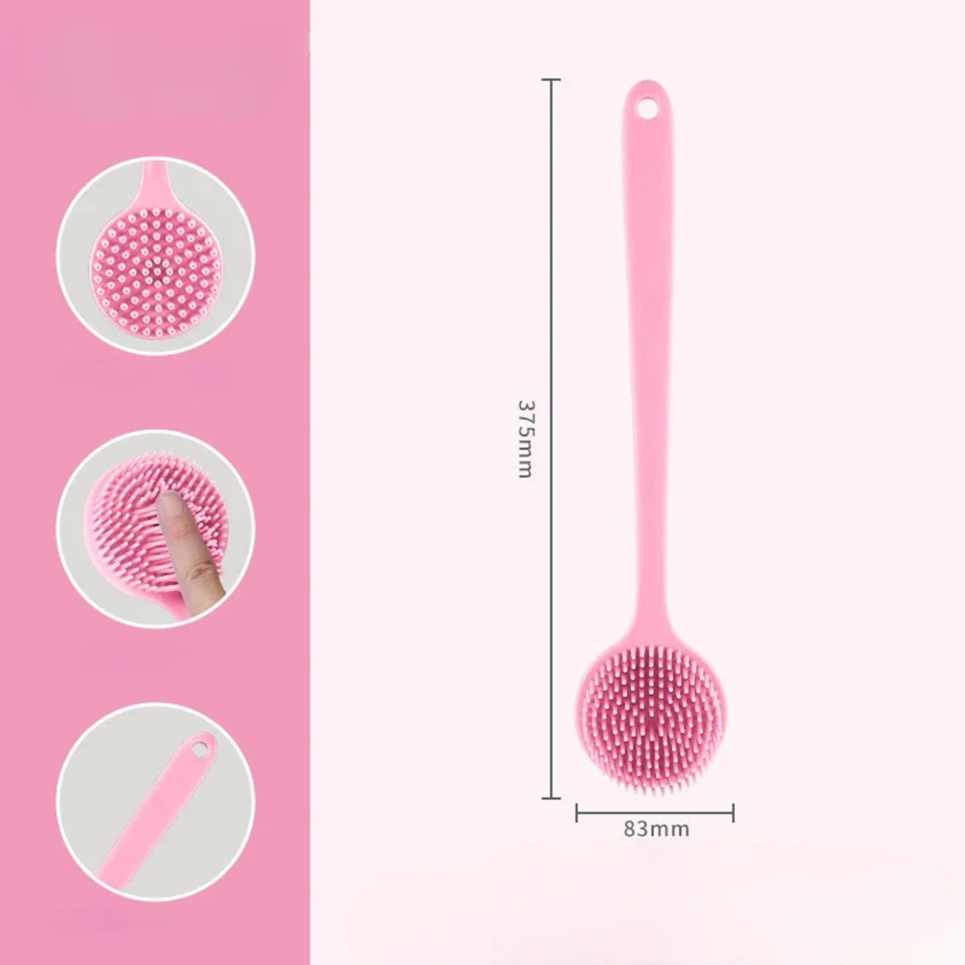 DoubleSided Silicone Back Scrubber With Long Handle  Shower Massage And Exfoliating Body Bath Brush 9