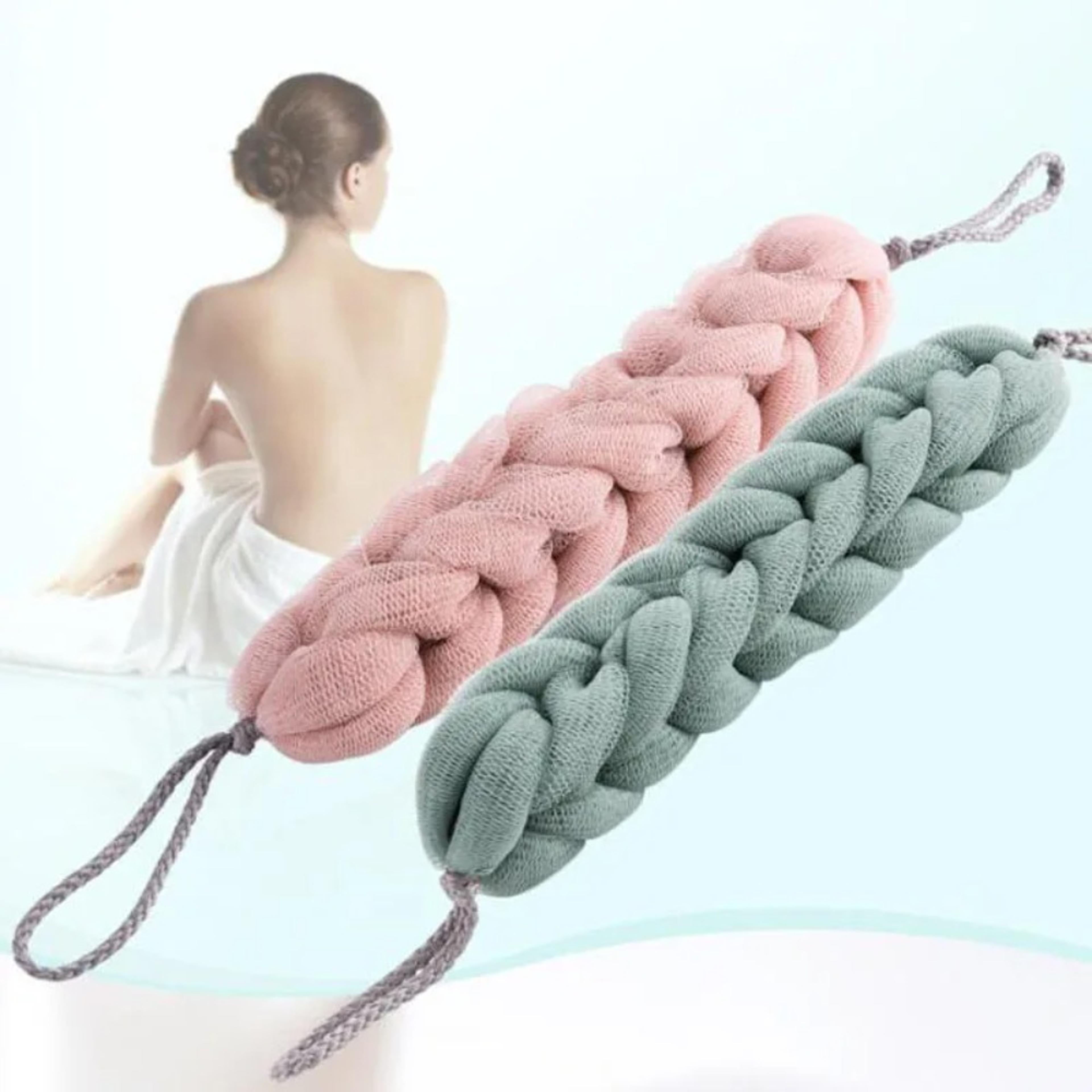 flower mesh shoulder scrubber long sponge body back bath sponge shower exfoliate strap shower body wash brush health