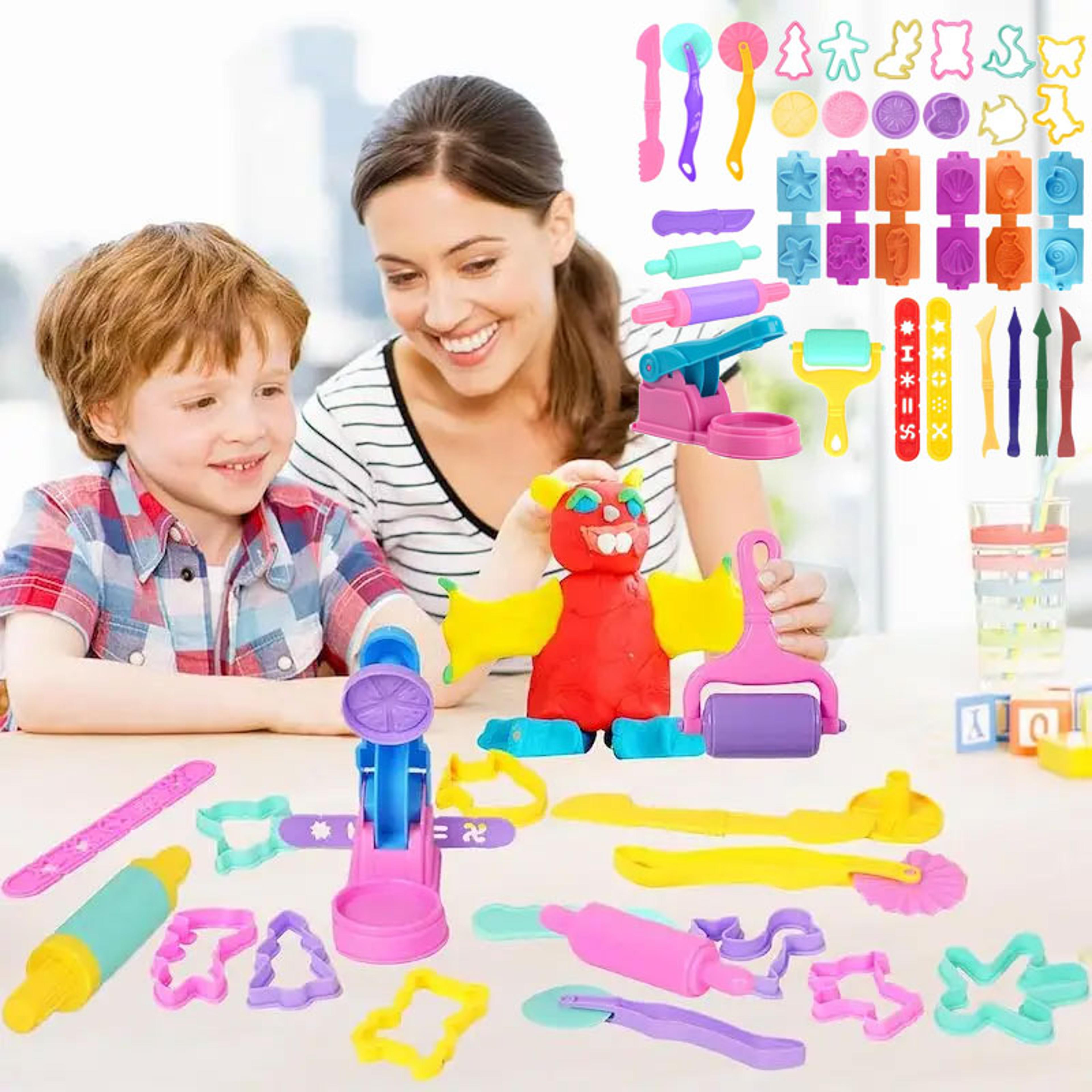 Play Dough Accessories Set For Kids  Molds Cutters Rolling Pins  Clay Tools 5
