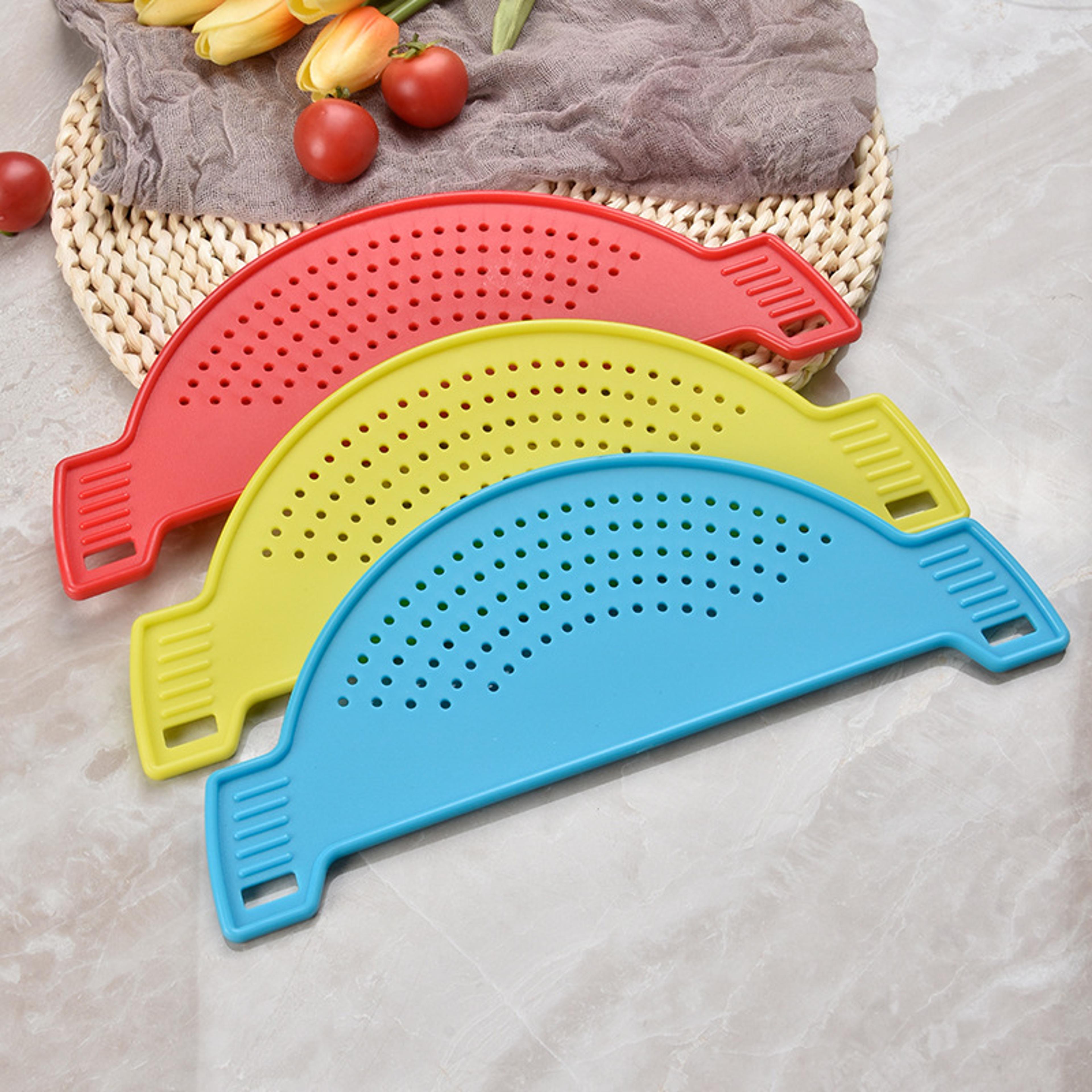 Practical Plastic Pan Pot Strainer For Easy Draining  Perfect For Pasta  Spaghetti 1
