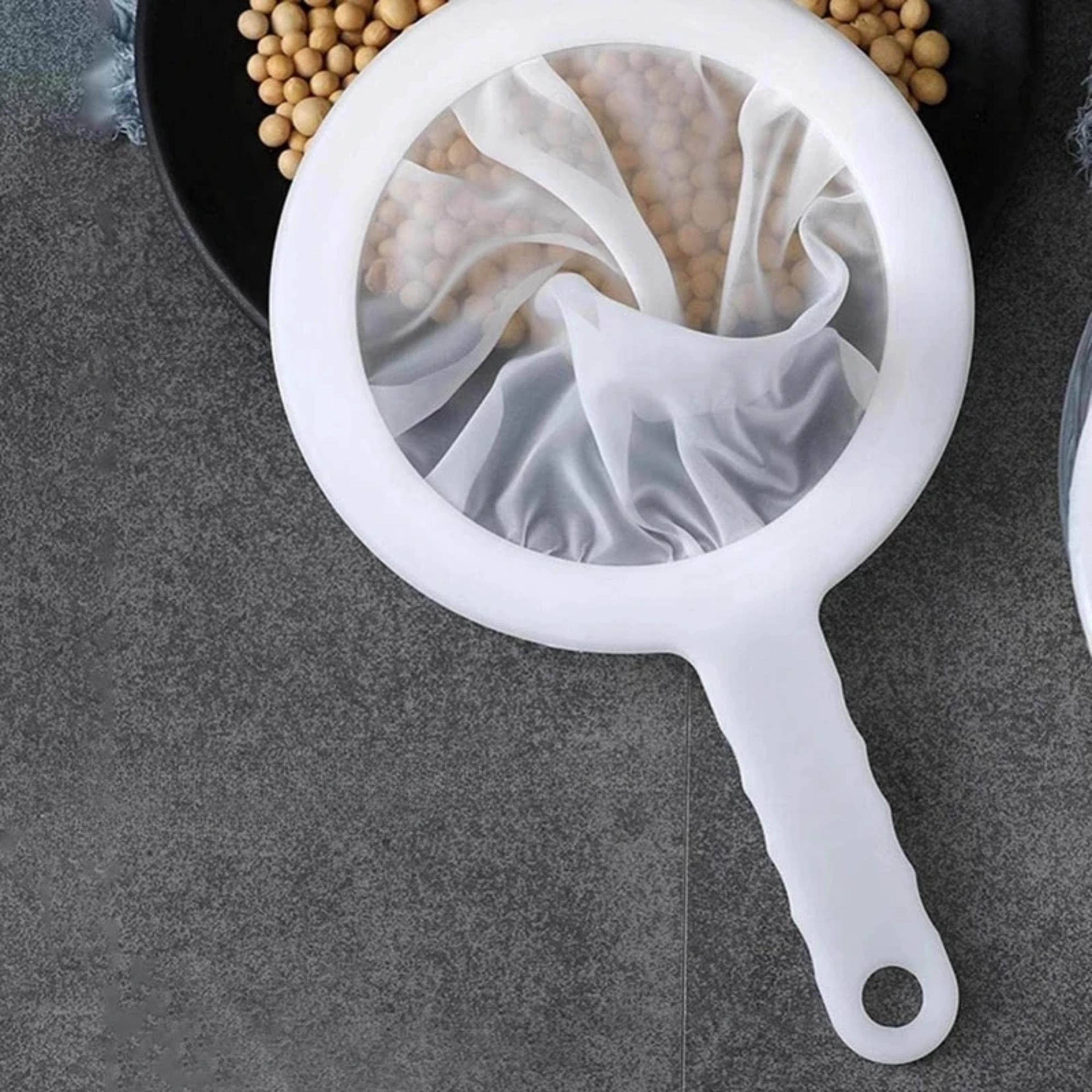 Ultra Fine Mesh Strainer  Washable Nylon Spoon Sieve For Soy Milk Juice Coffee Tea  More 0