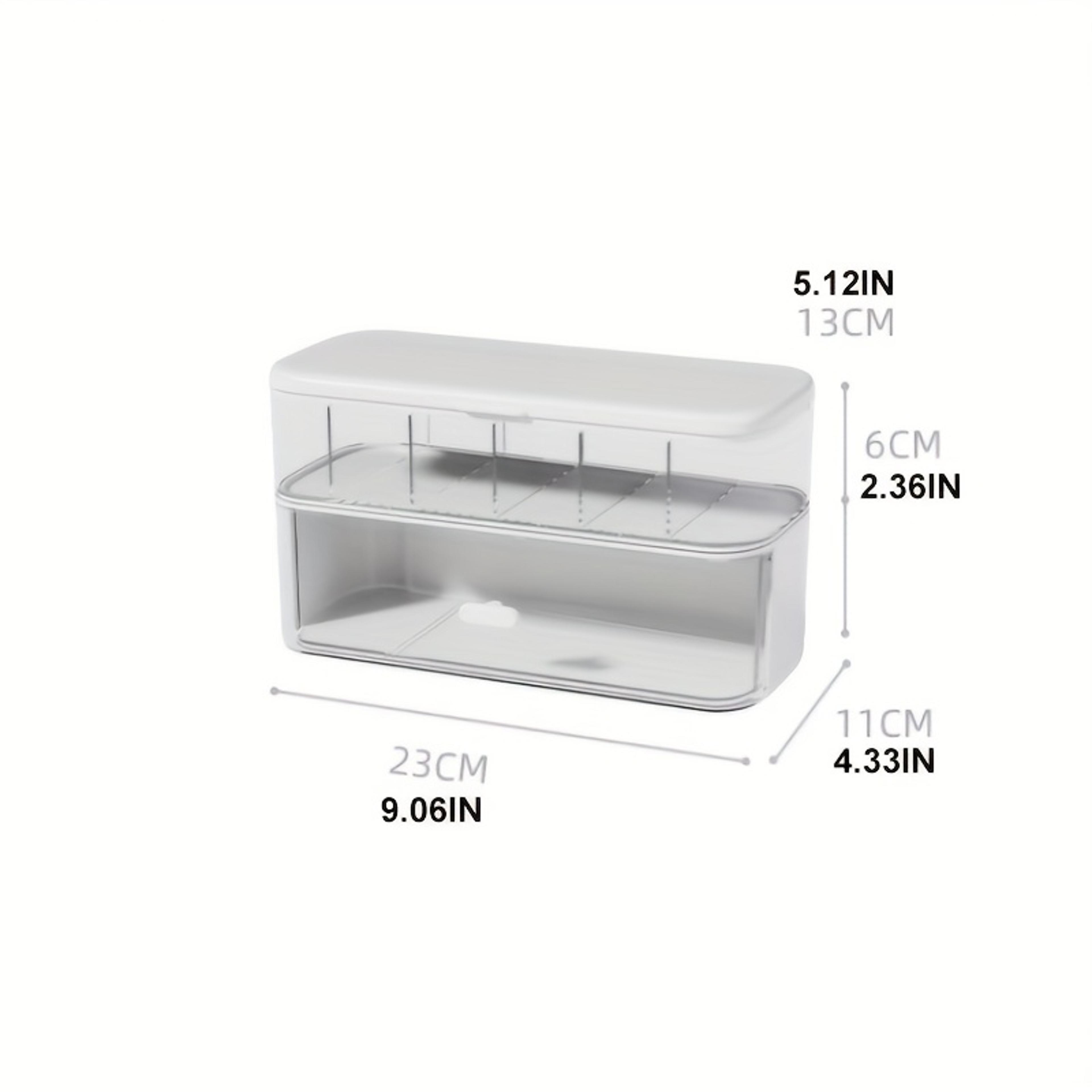 Transparent Desktop Cable Organizer Box With Lid  Smart Cord  Charger Storage For Home  Office 2