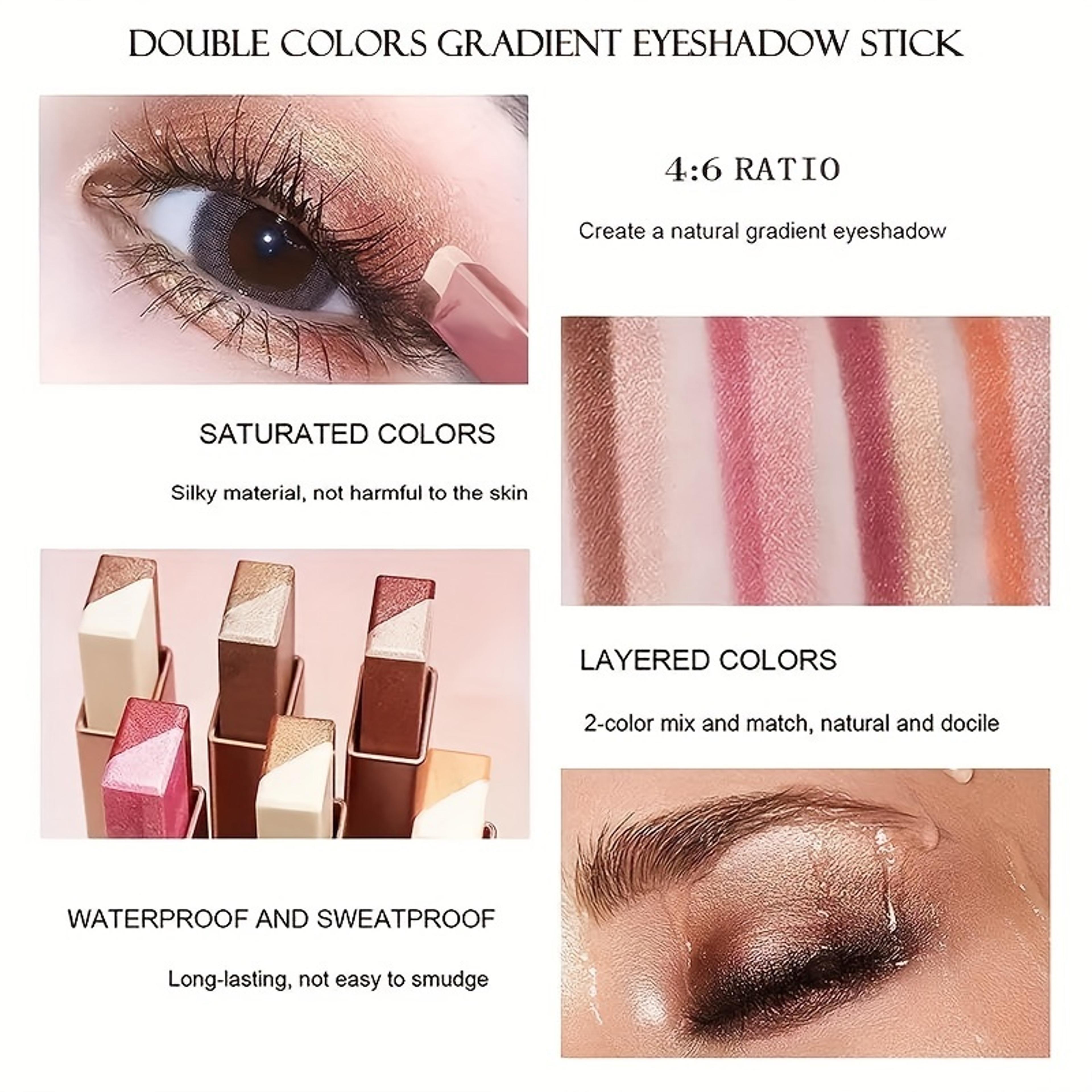 Two Color Gradient Eye Shadow Stick ThreeDimensional Natural Effect For Long Lasting Makeup 1