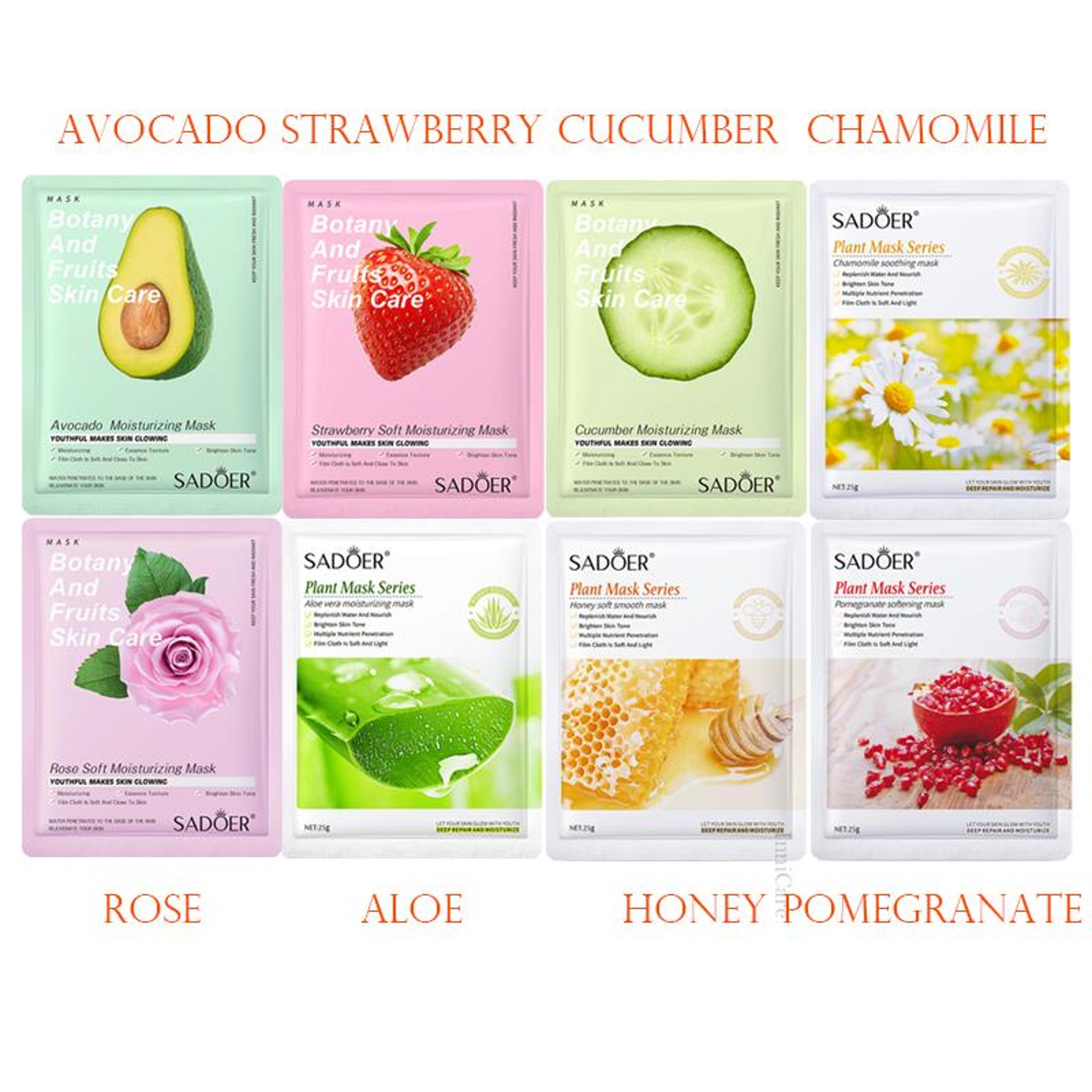 Natural Plant Face Mask Set  Moisturizing Firming  Hydrating Skincare Masks For Glowing Healthy Ski 9