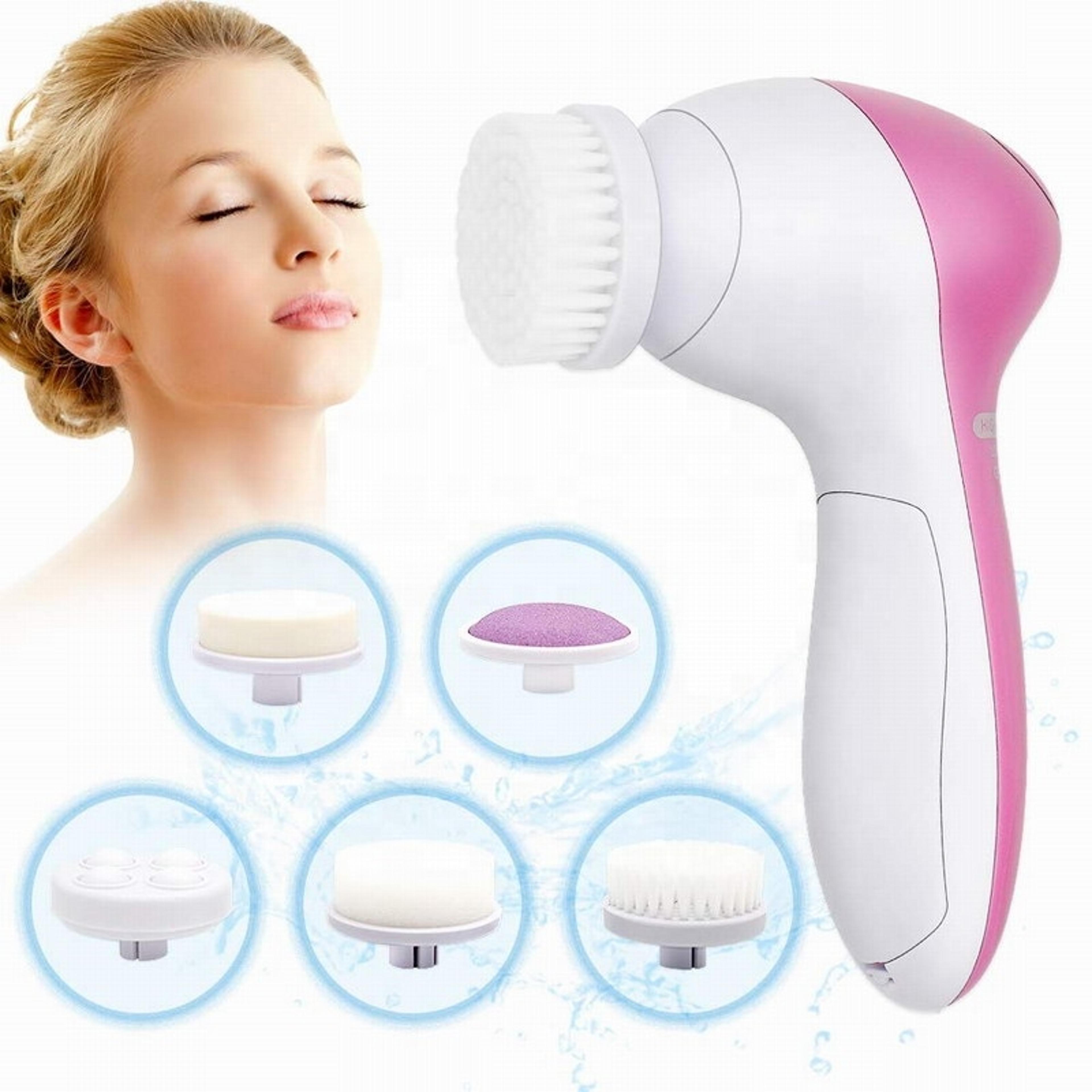 electric facial cleaner skin care brush, spa & blackhead remover, face massager & cleanser