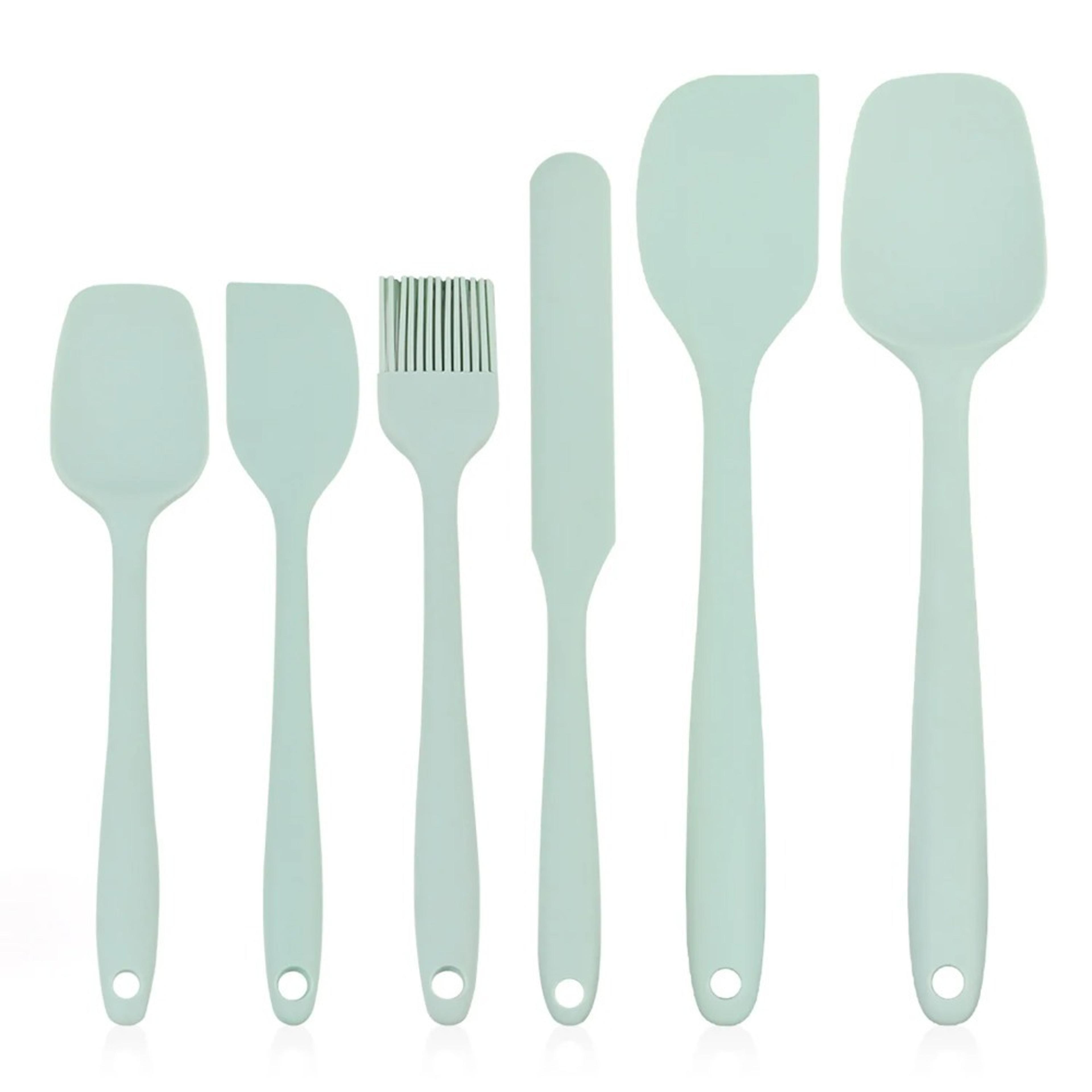 silicone spatula set, piece non-stick heat resistant kitchen tool set for cooking & baking