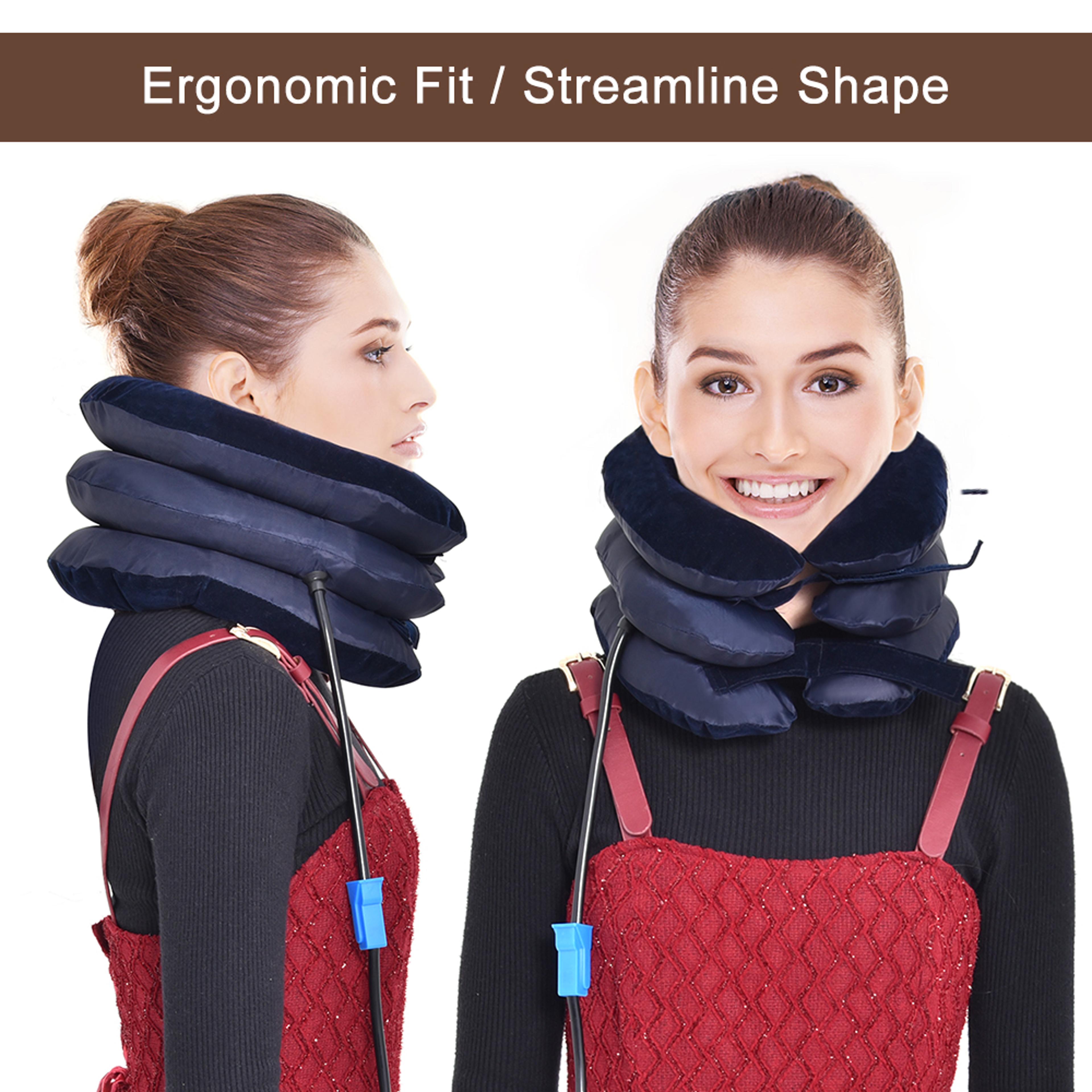 Inflatable Neck Collar For Posture Correction  Cervical Pain Relief  Headache Relief 0