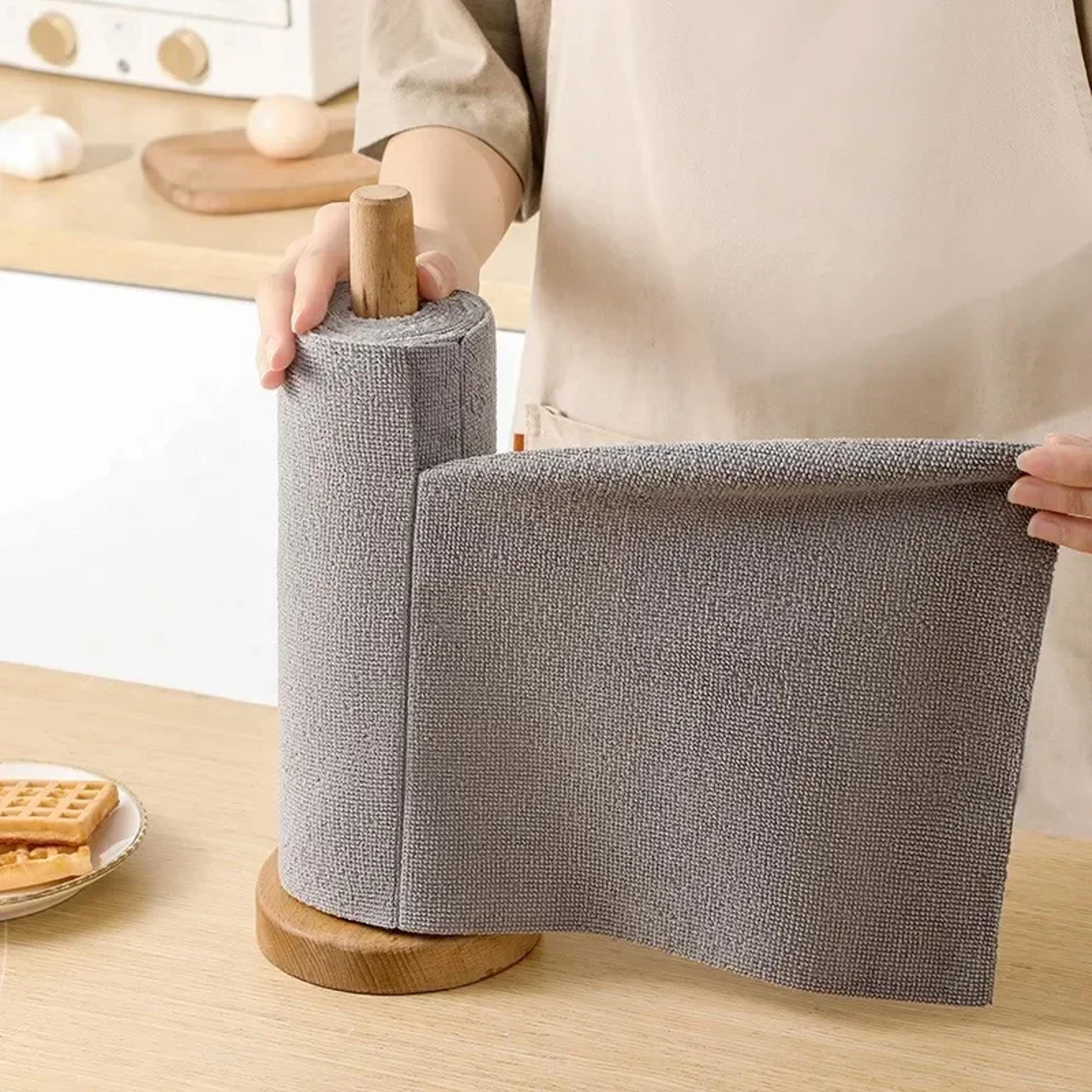 Reusable Microfiber Cleaning Cloth Roll Sheets Kitchen Towel  Dish Rag Replacement 4