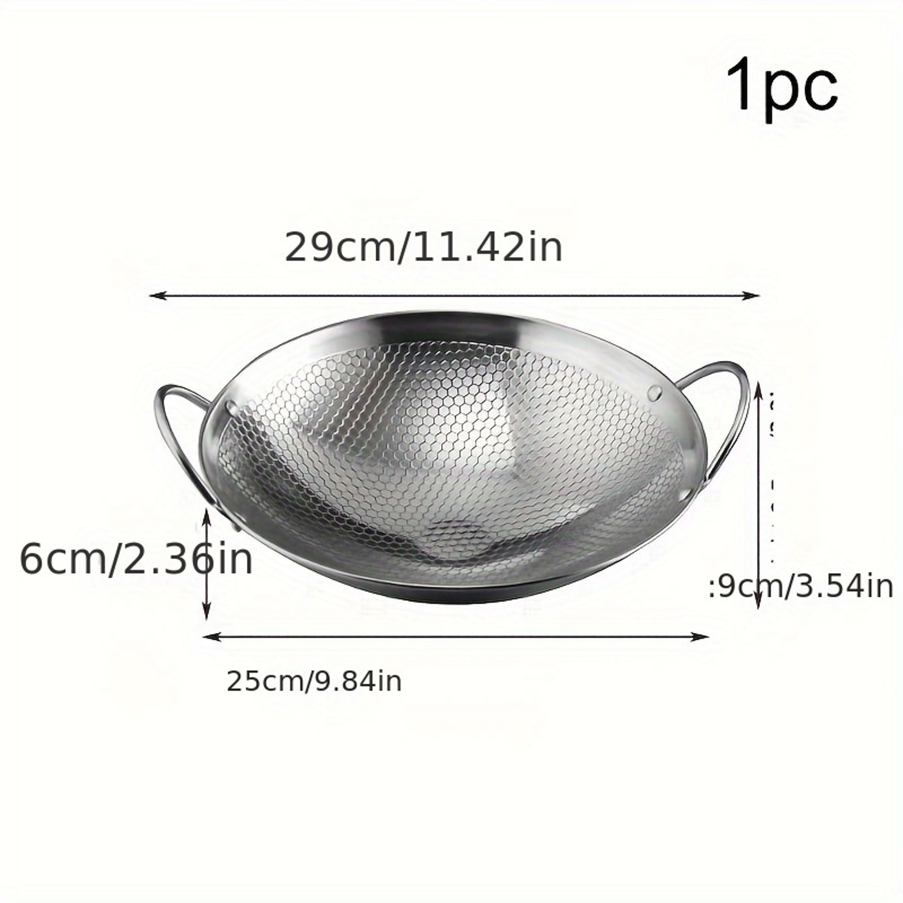 Stainless Steel Honeycomb Skillet NonStick Cooking Pan With Handle ScratchResistant For Pasta Steak 3