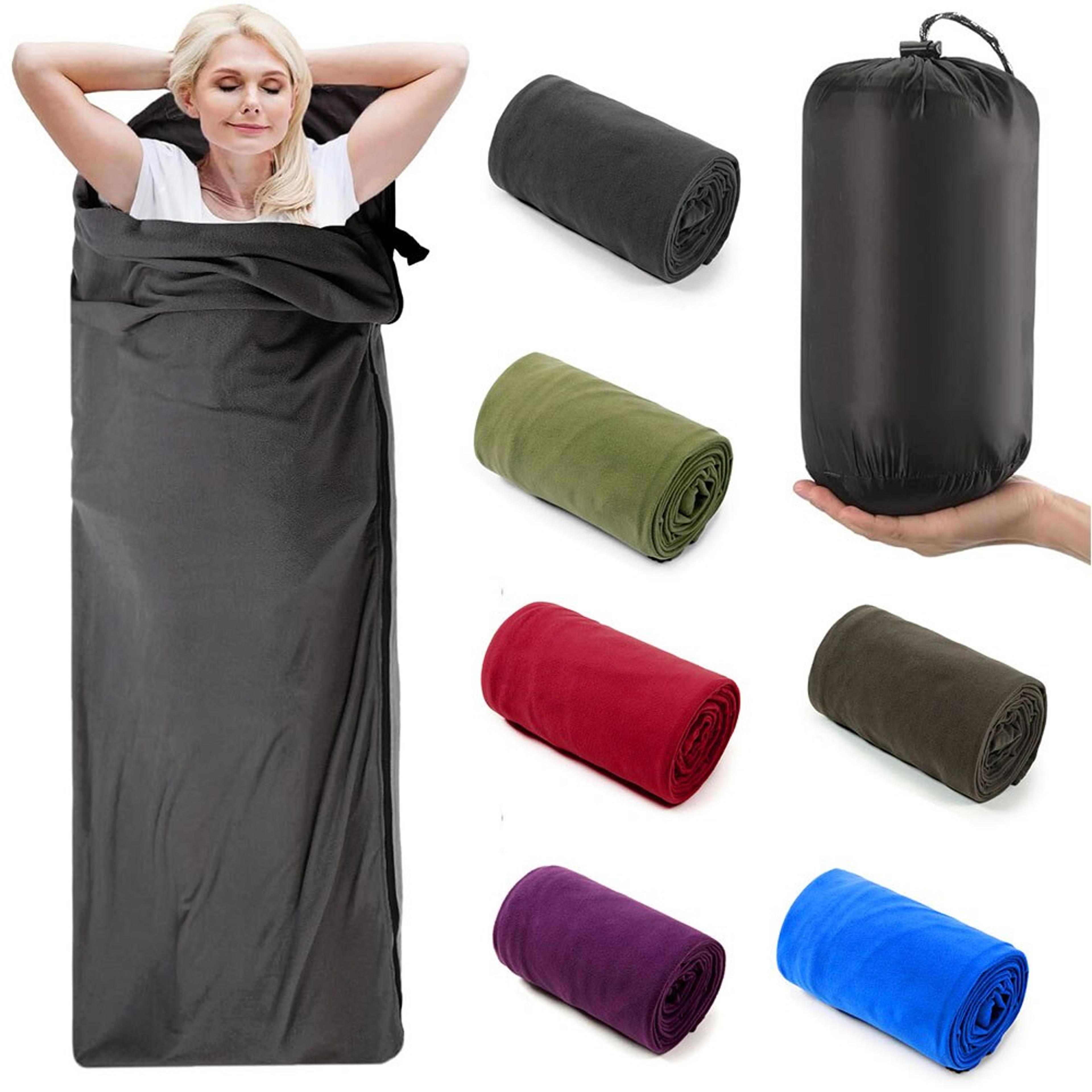 ultra-light fleece sleeping bag liner for camping & travel – warm, portable, and comfortable sleeping sheet