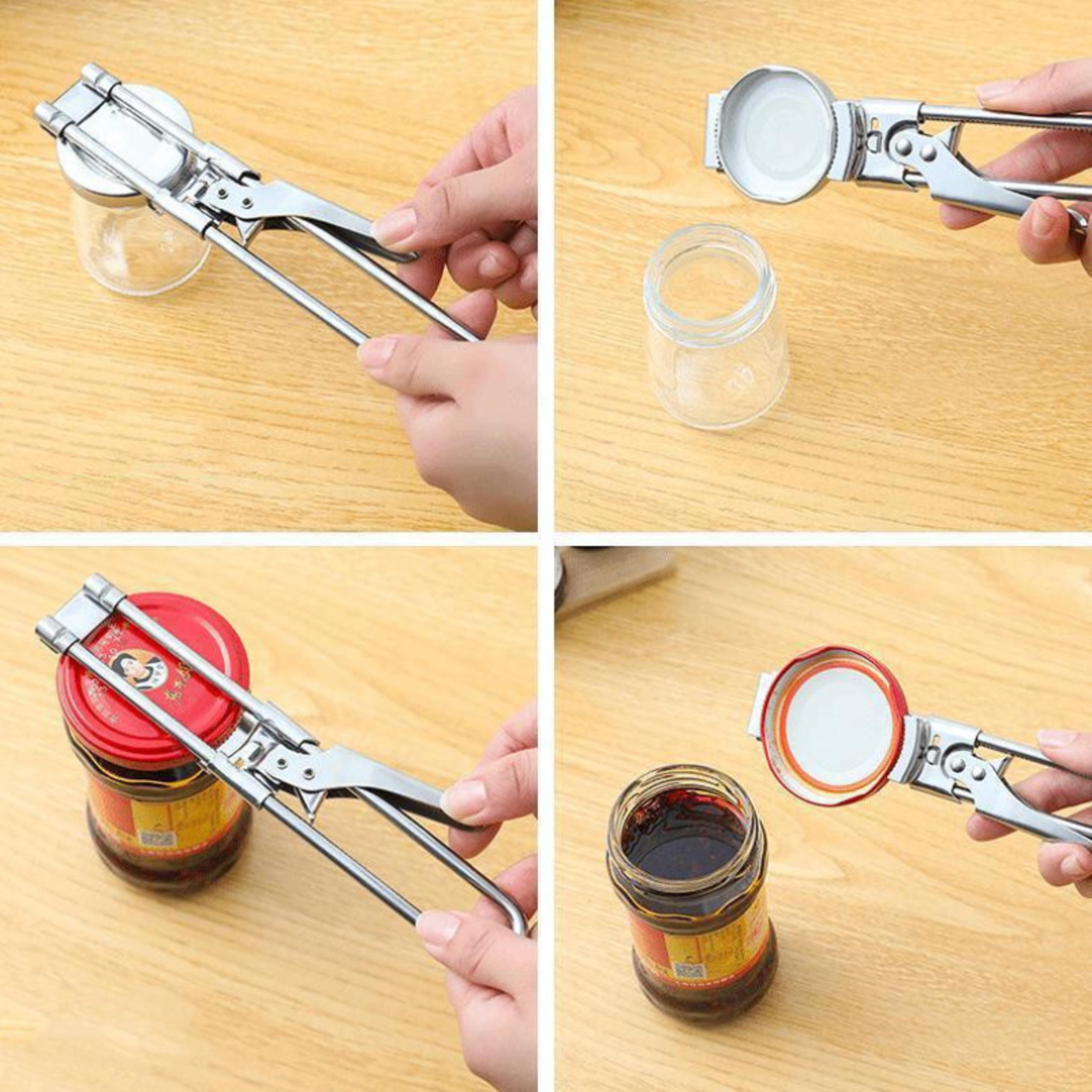 Adjustable Stainless Steel MultiFunction Jar  Bottle Opener  LaborSaving Kitchen Tool For Effortles 2
