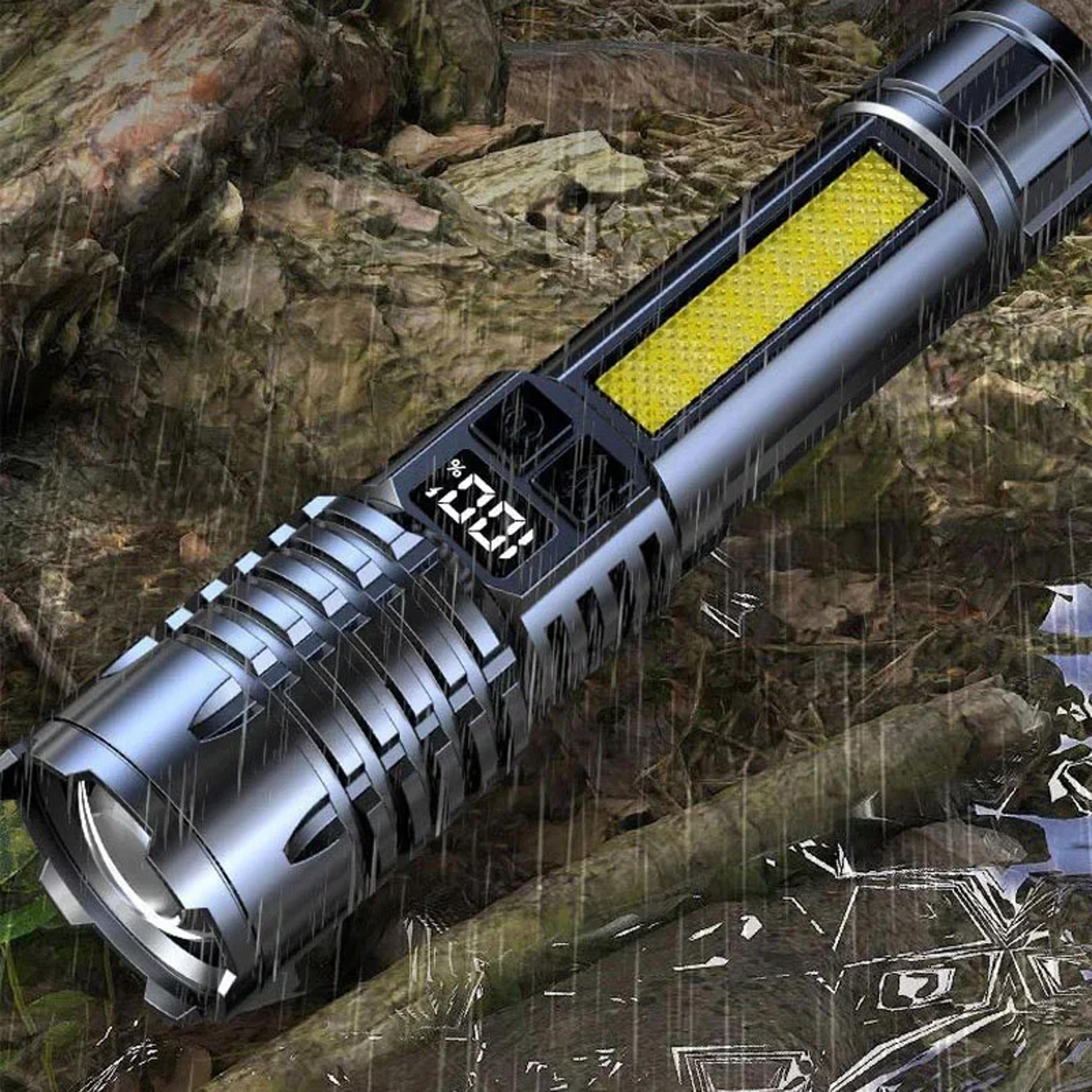 heinast ultimate rechargeable led flashlight with cob side light