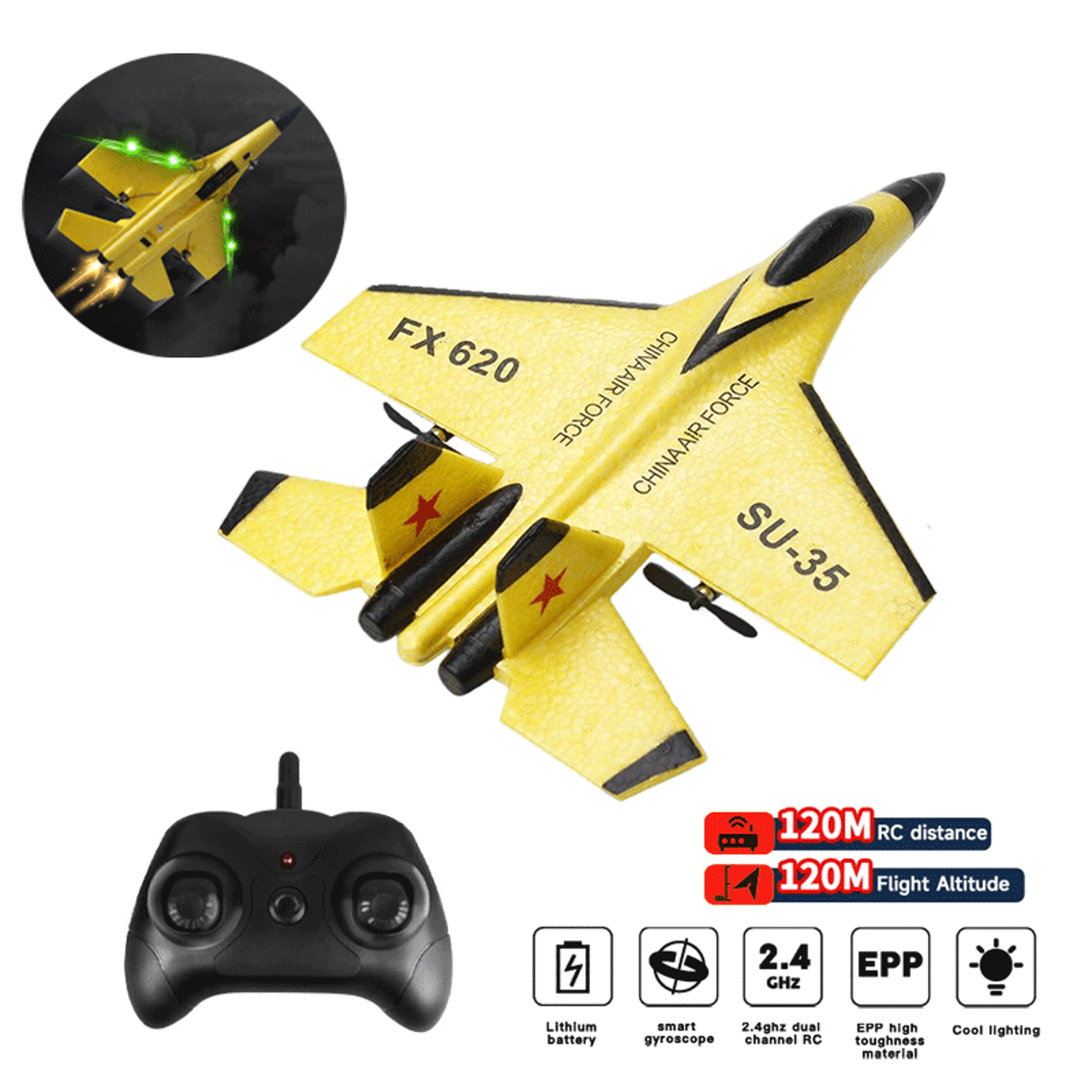 rc foam aircraft fighter plane radio control glider for boys