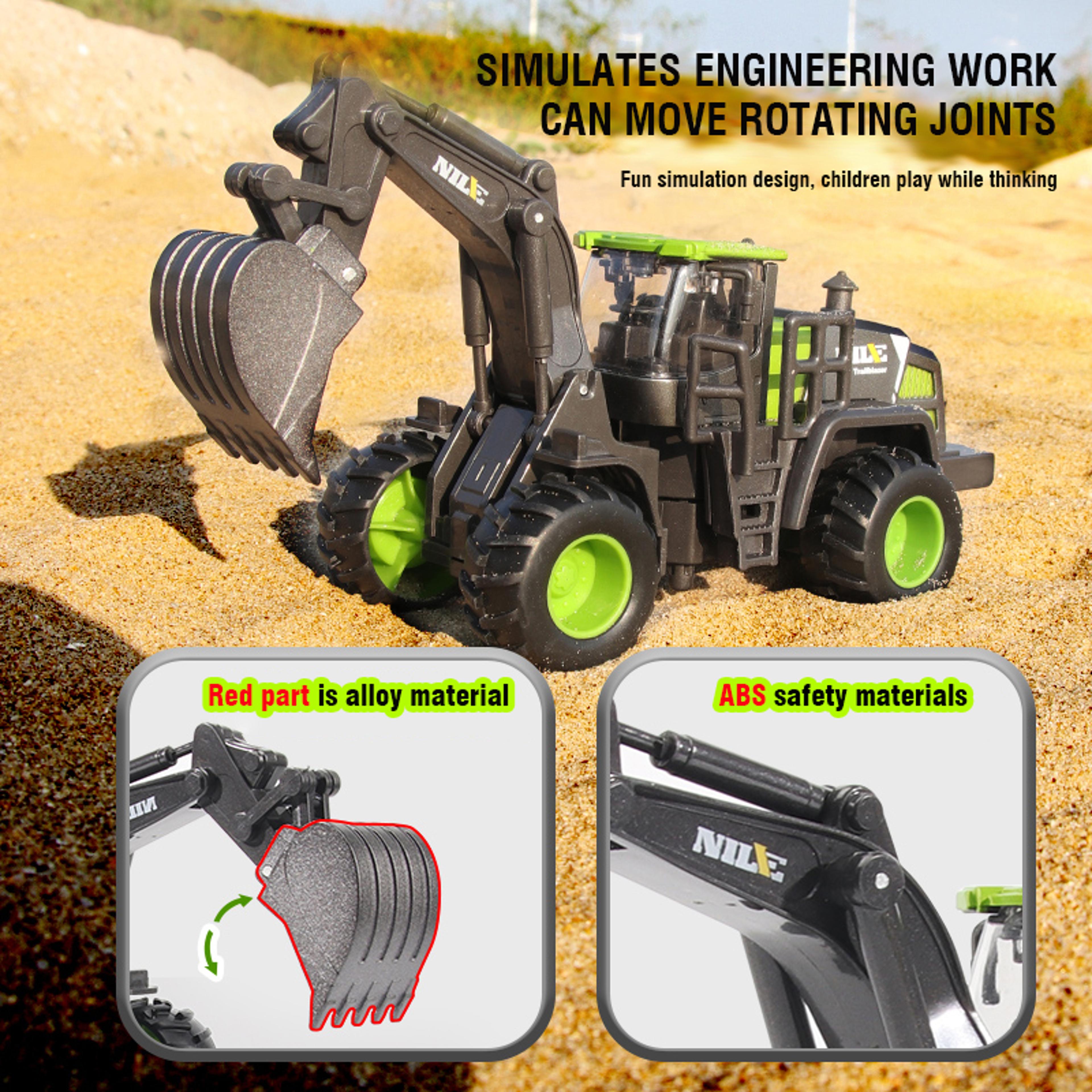 Educational Model Car Construction Toys For Boys Bulldozer Excavator Crane And Forklift 4