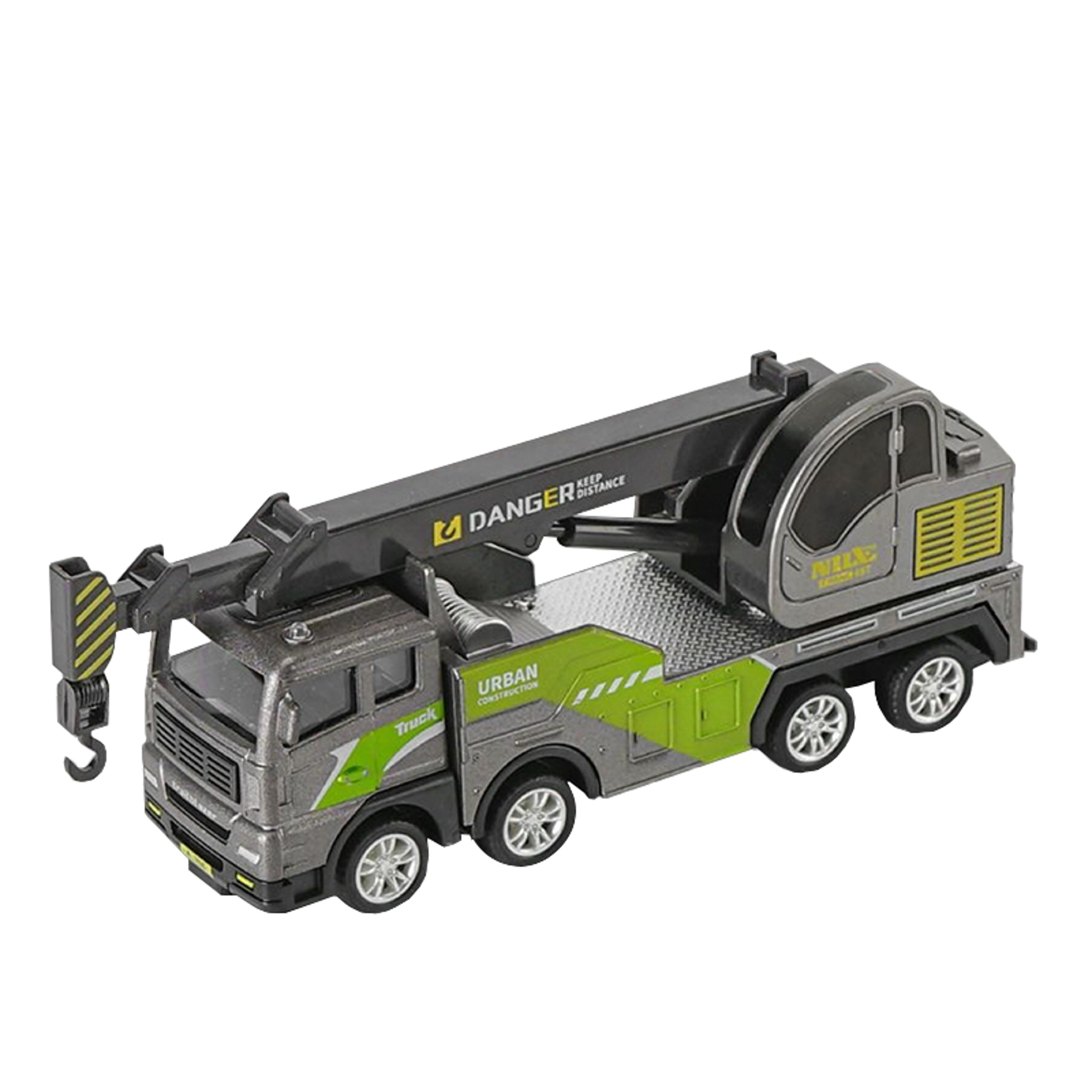 Educational Model Car Construction Toys For Boys Bulldozer Excavator Crane And Forklift 13