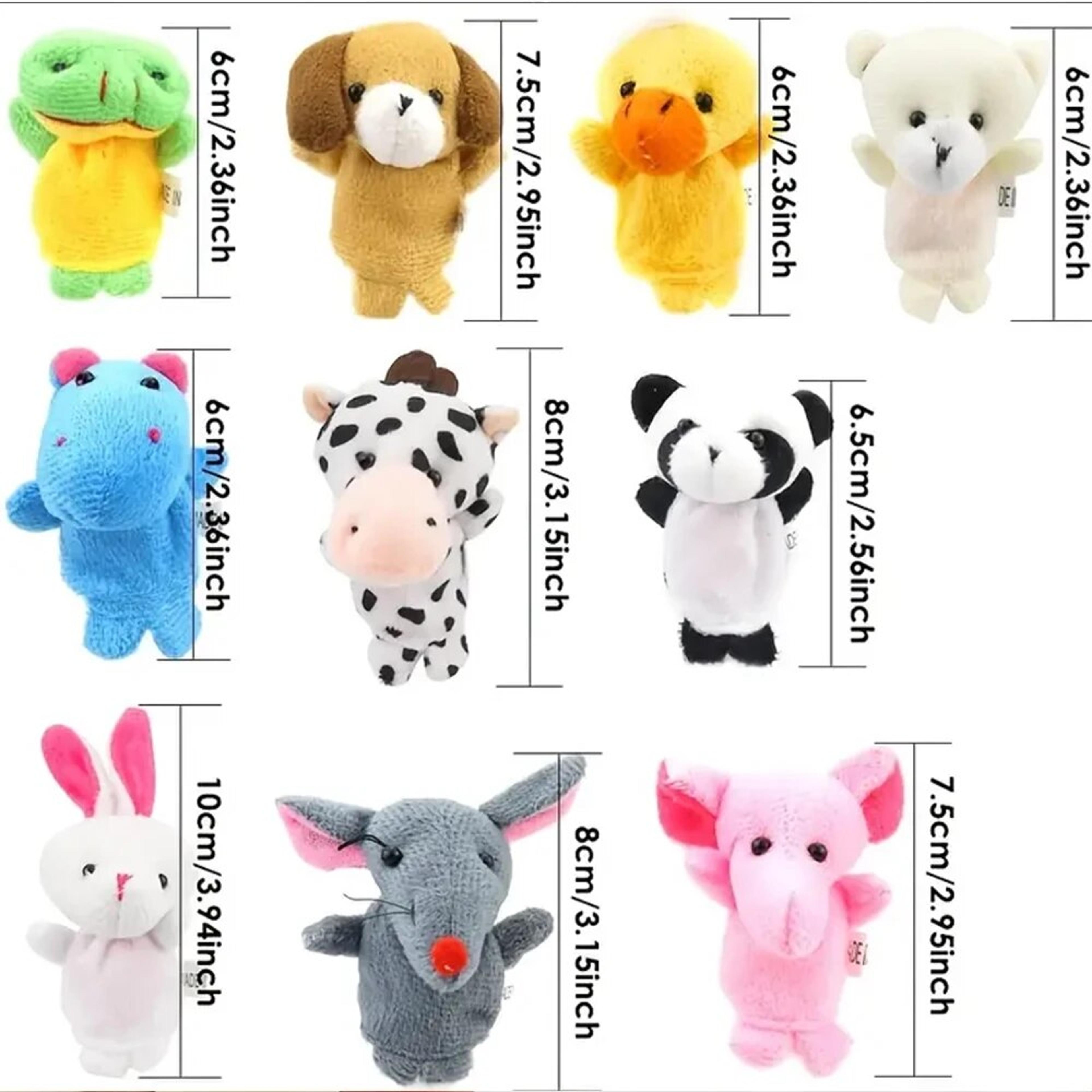 Cartoon Finger Puppets For Kids  Plush Hand Doll Educational Toy 1