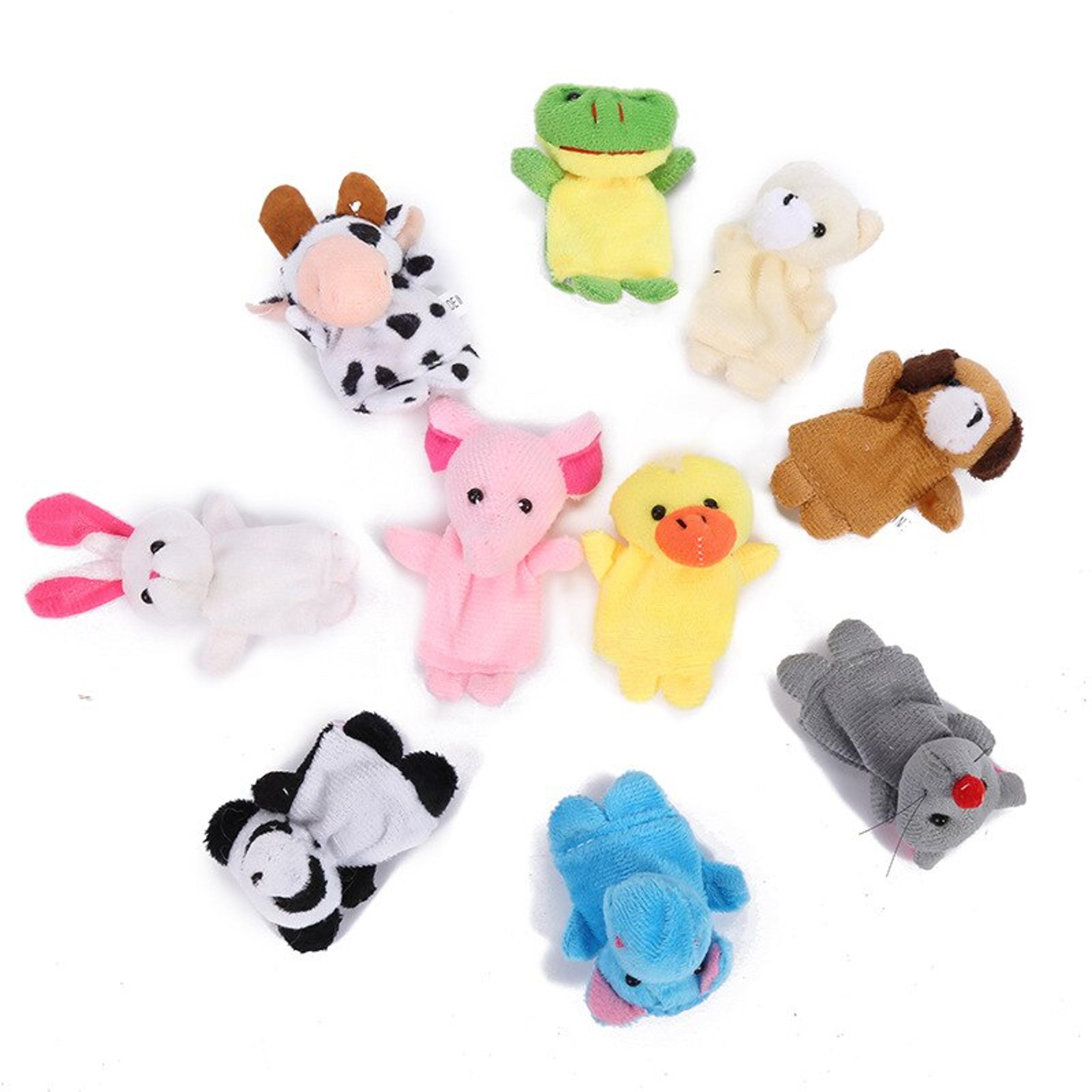 Cartoon Finger Puppets For Kids  Plush Hand Doll Educational Toy 3