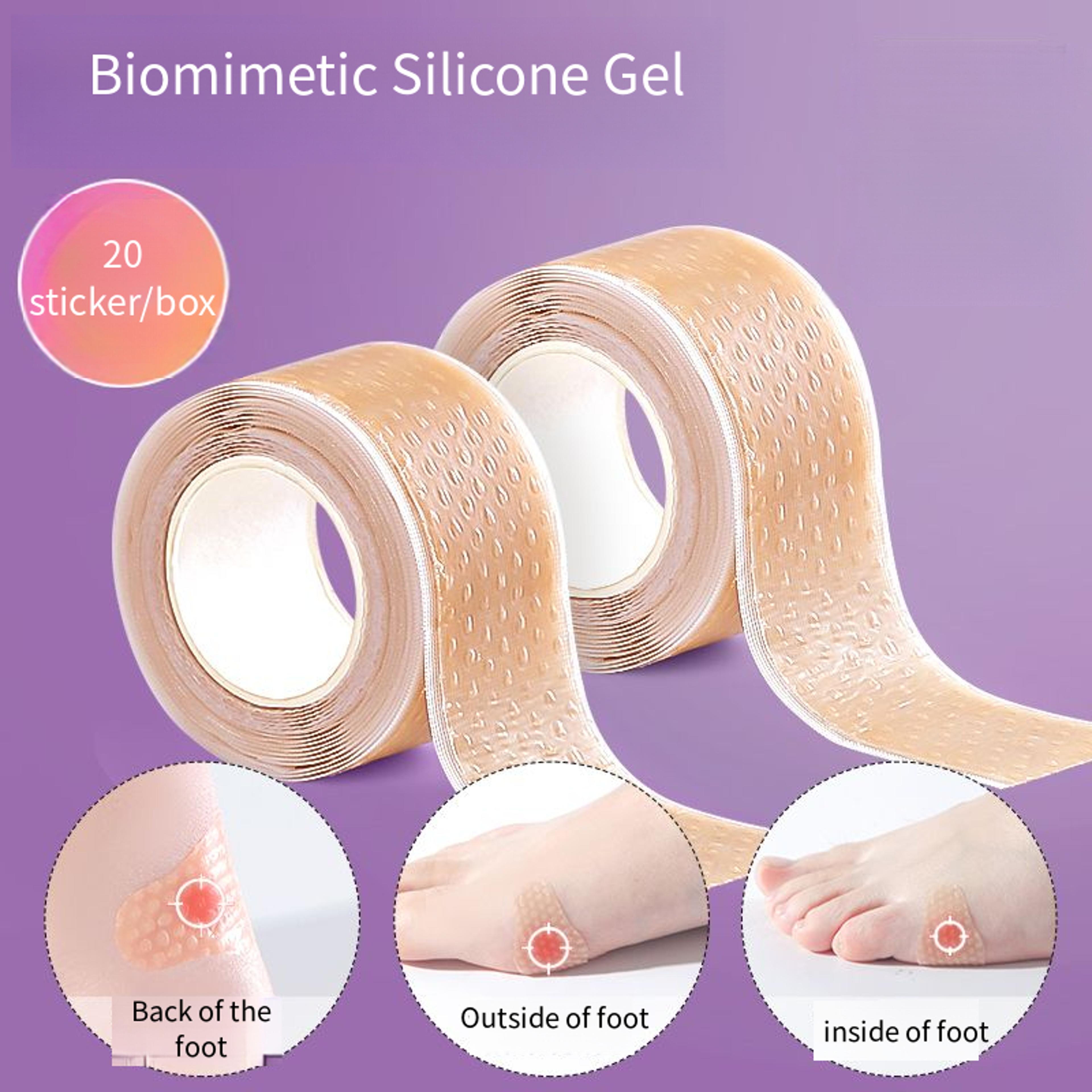 comfortable silicone gel heel stickers invisible biomimetic heel protector for foot care