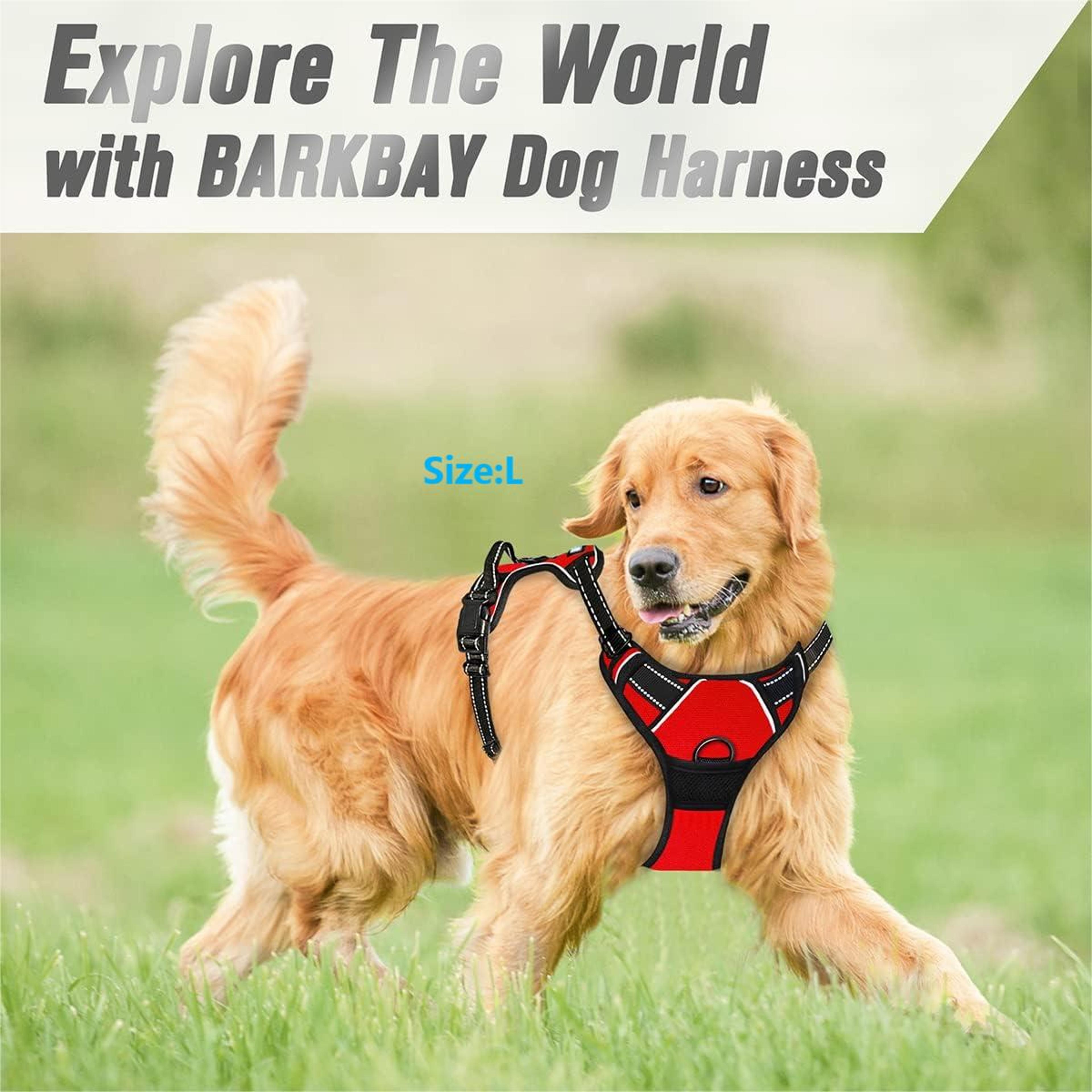 No Pull Dog Harness For Large Dogs Reflective Front Clip Harness With Heavy Duty Control Handle 3