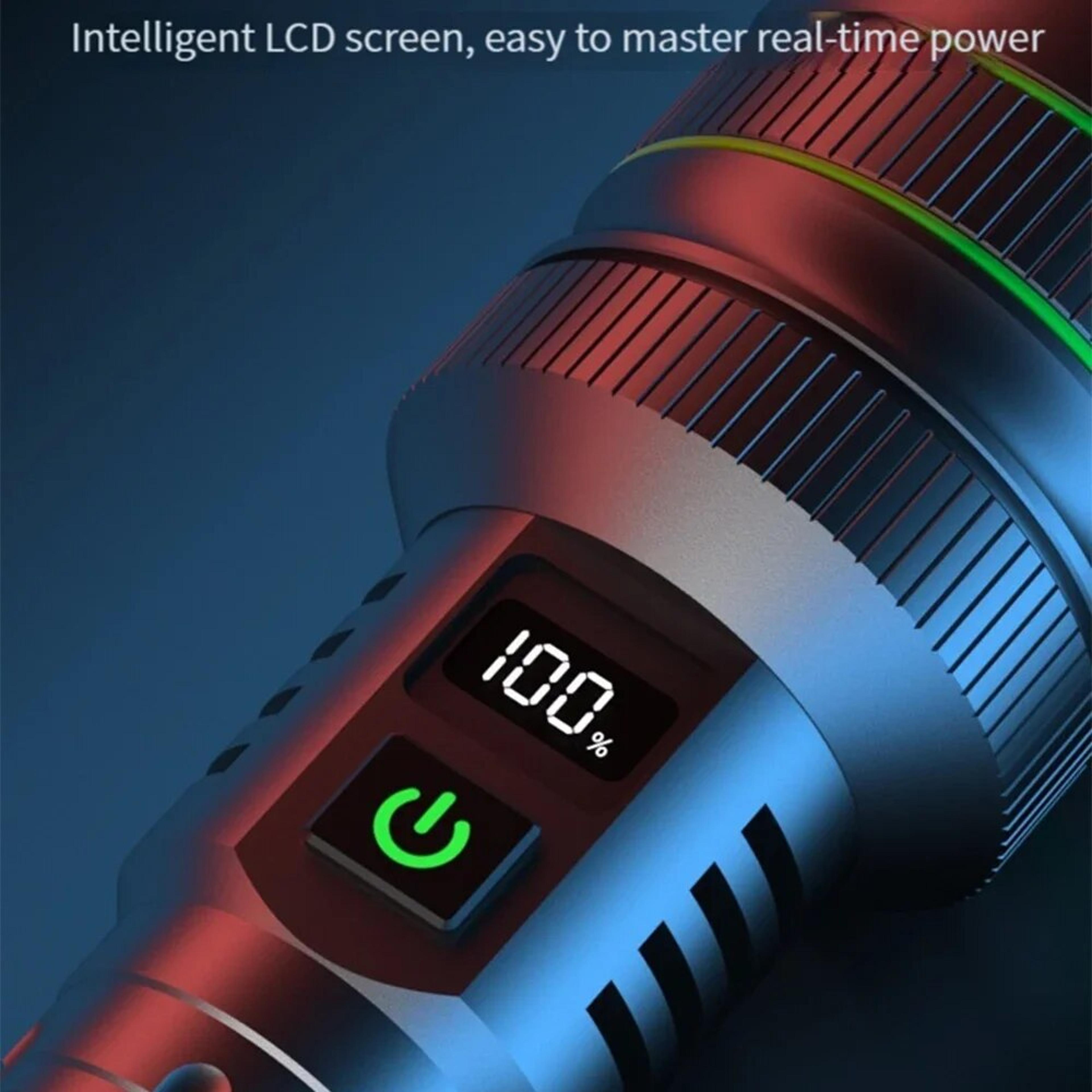 High Power Tactical LED Flashlight With Zoom Built In 26650 Battery  Ideal For Outdoor Adventures 0