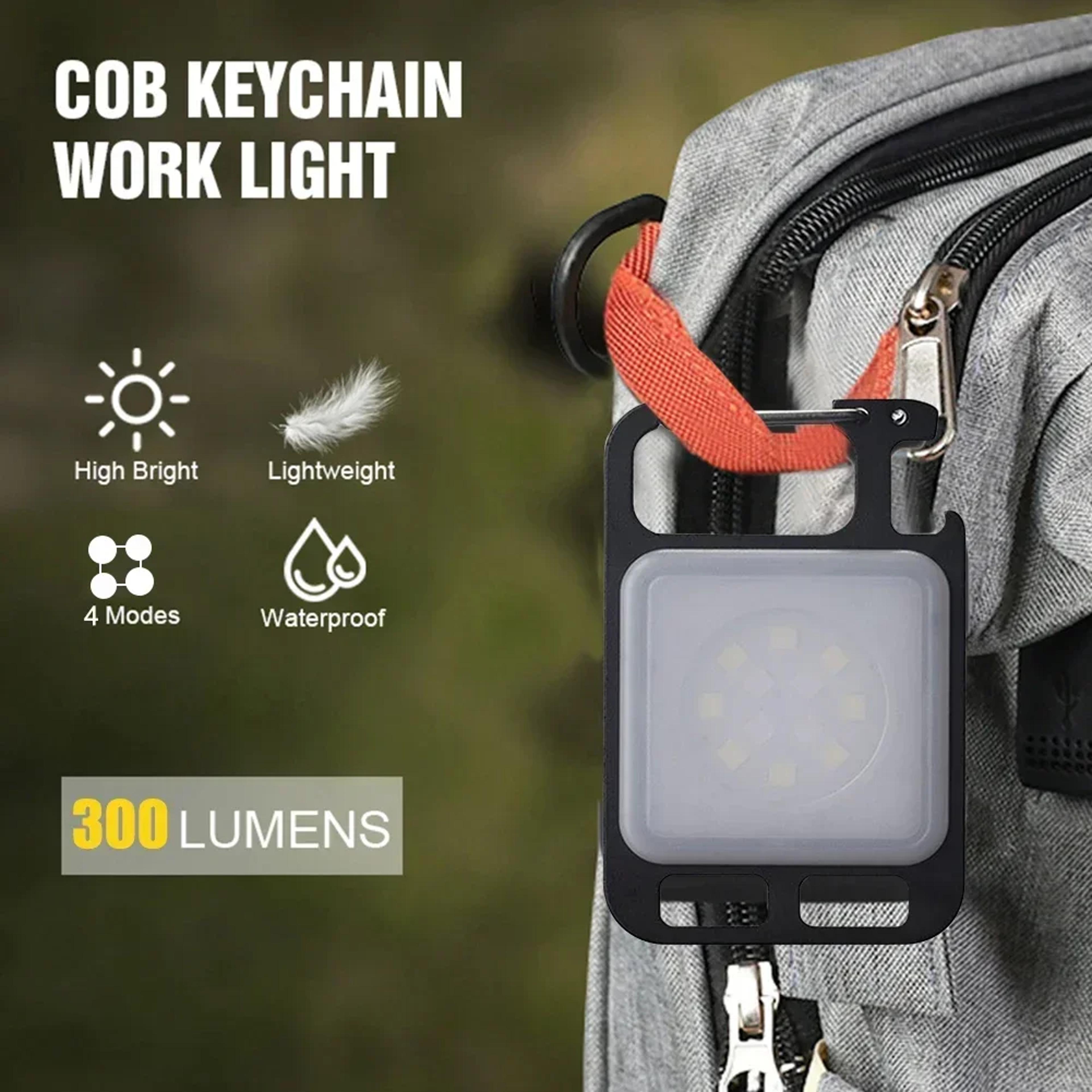 Mini LED Flashlight Keychain  Portable USB Charging Camping Lamp For Outdoor Adventures  Work 3