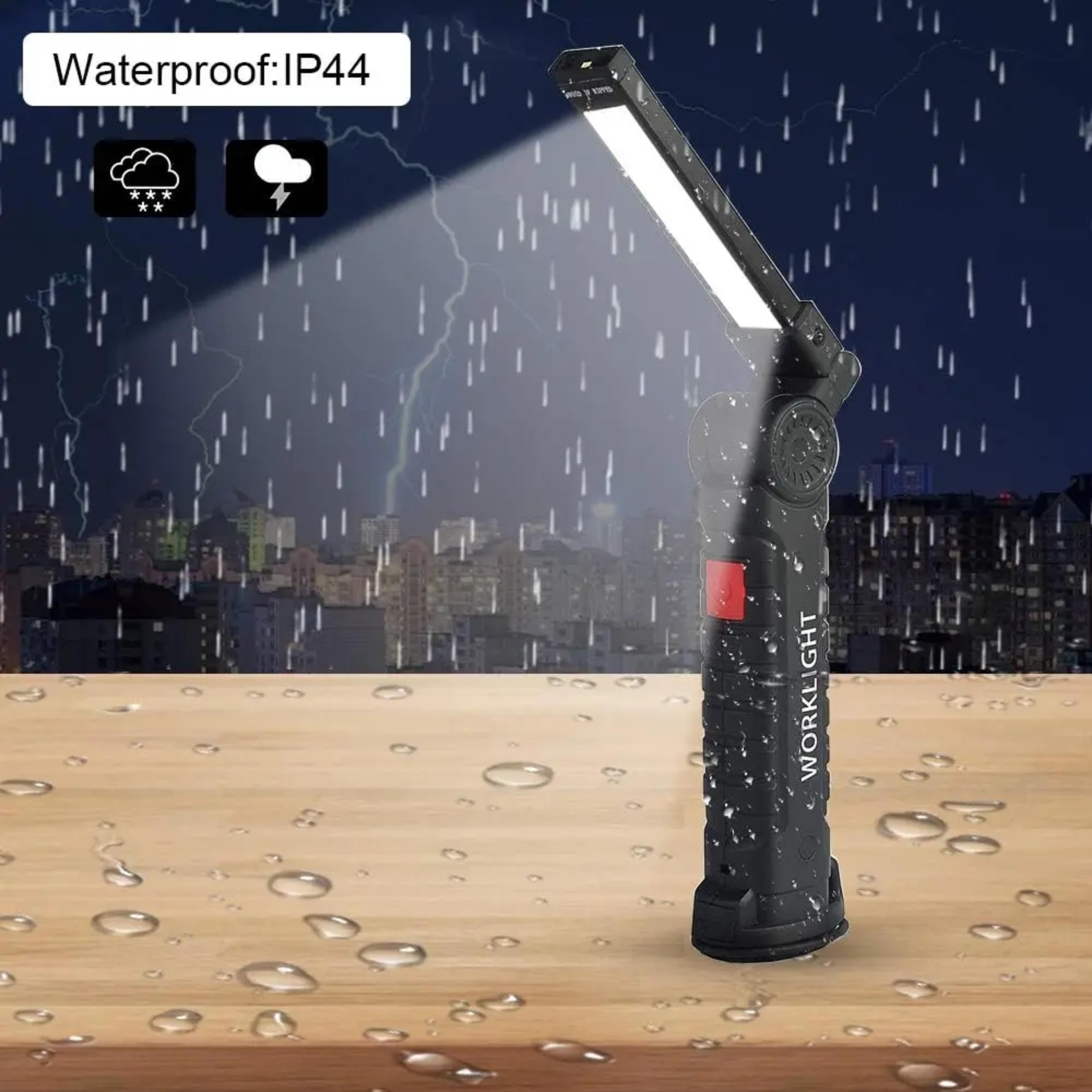 Rotatable Work Light With USB Rechargeable Battery  Magnetic Hook Ideal For Auto Repairs Inspection