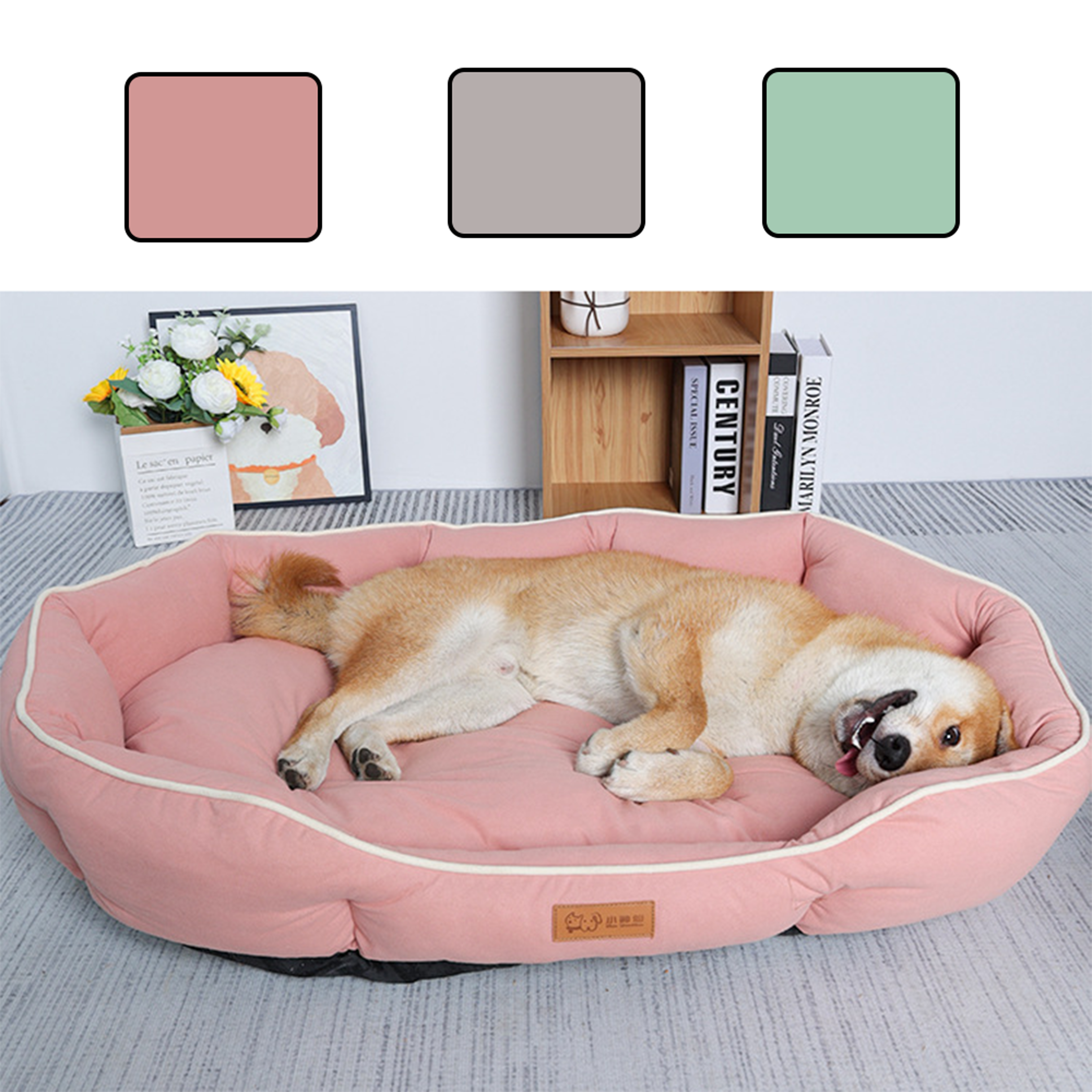 cozy pet sofa bed large warm dog bed for cats & dogs, perfect winter cushion for big space comfort