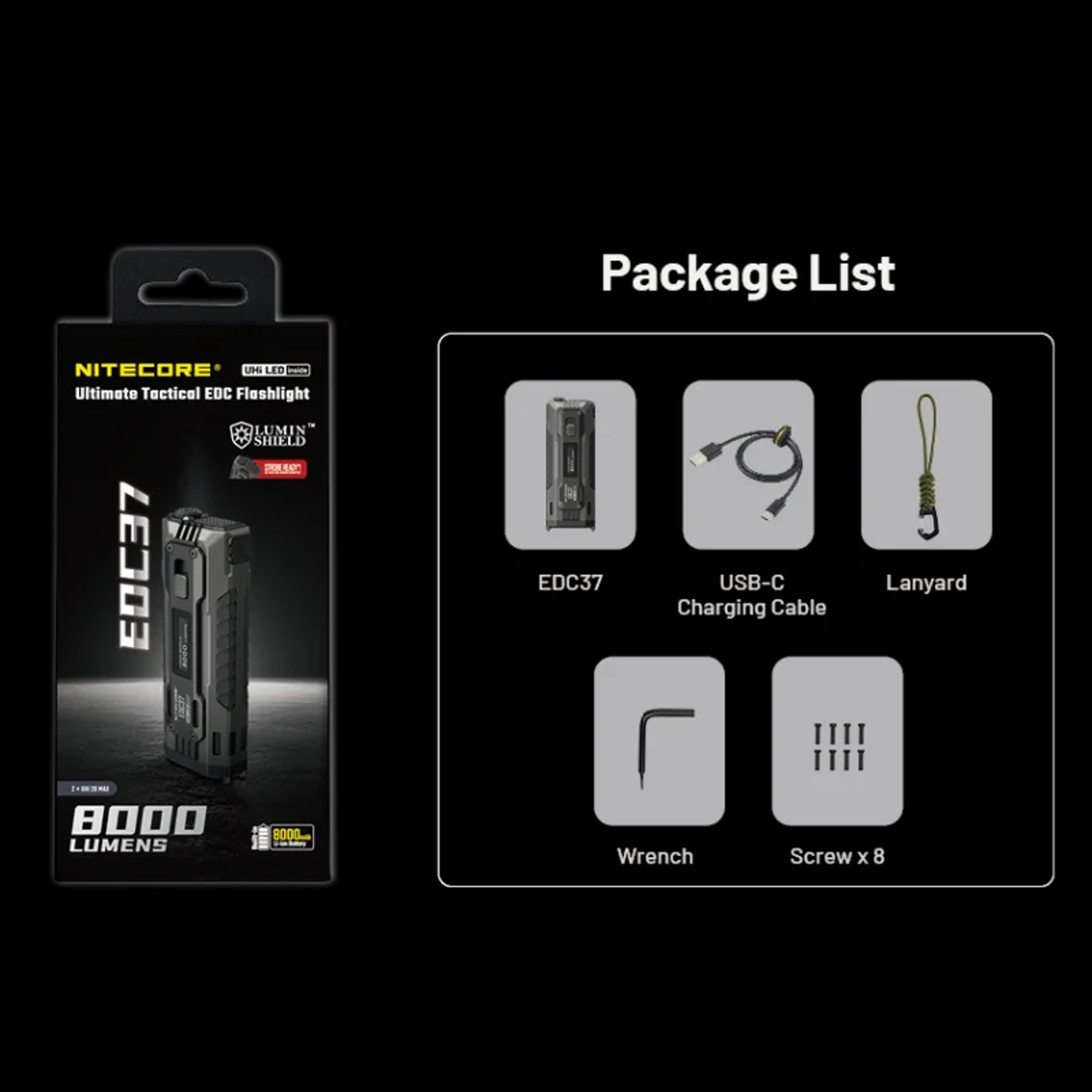 NITECORE Ultimate Tactical Flashlight Lumens USB C Rechargeable Built In Battery 3