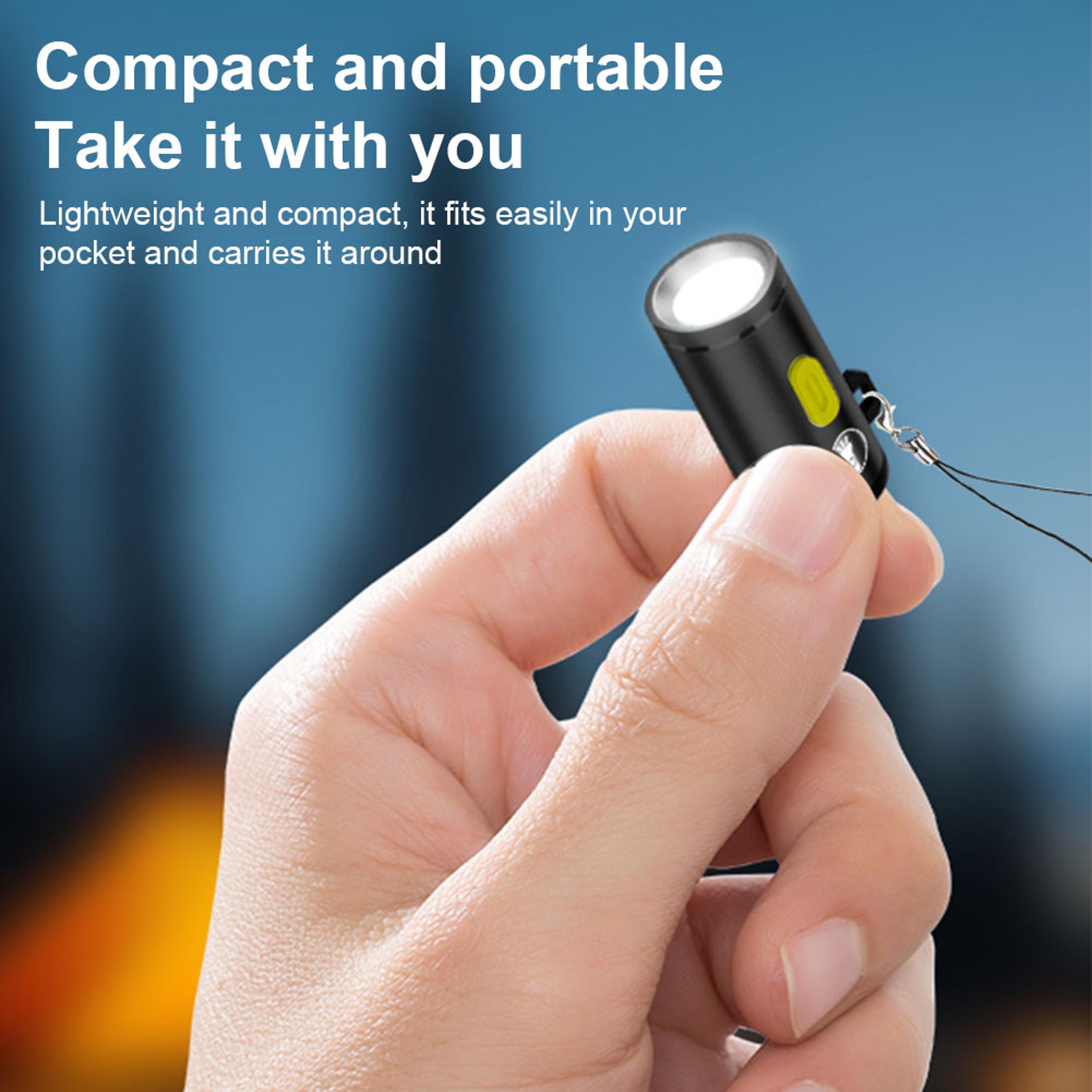USB C Rechargeable Mini Pocket Flashlight Compact Aluminum Alloy LED Camping Torch 1