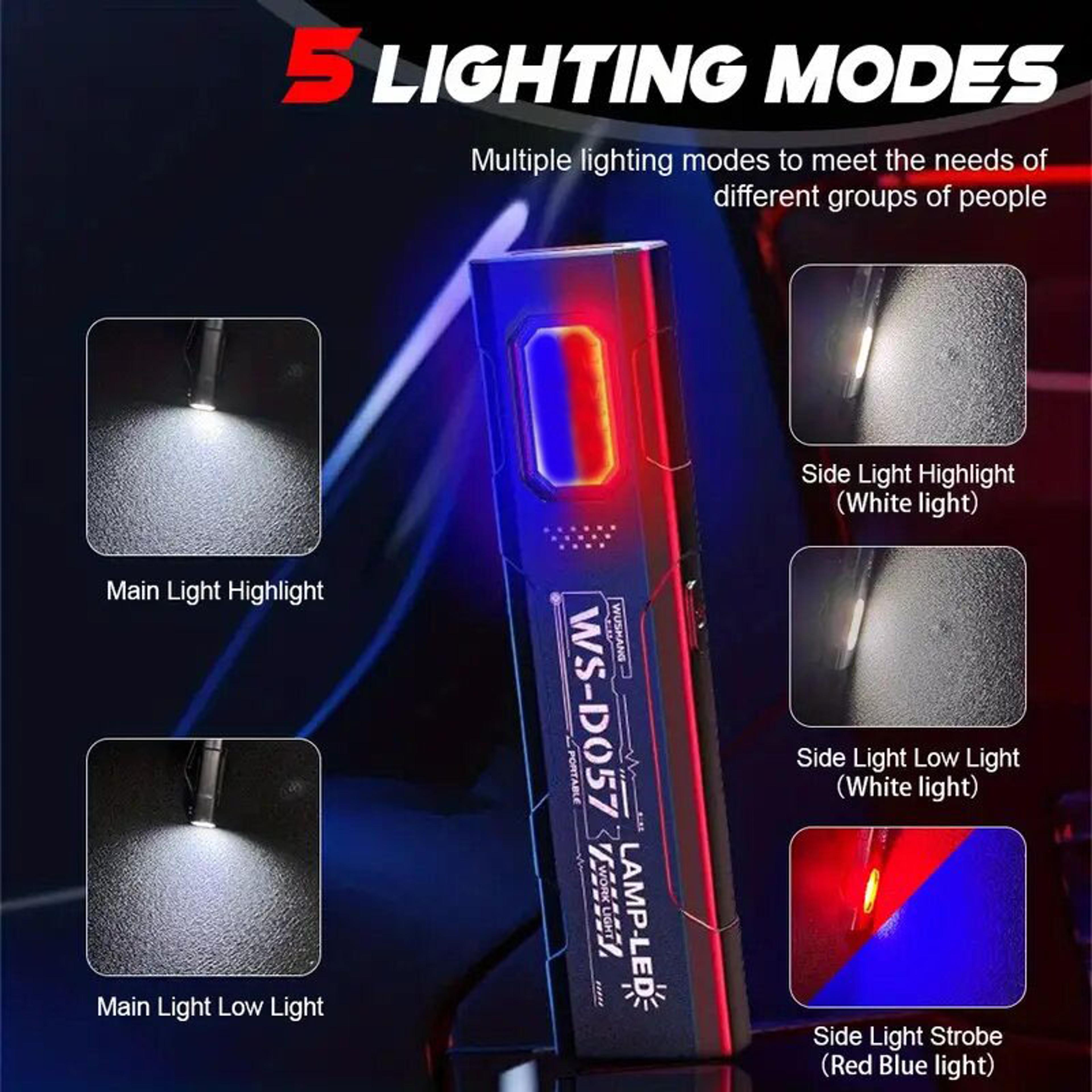 Mini EDC Flashlight With COB Tail Magnet  USB Rechargeable Lantern For Camping  Emergency 3