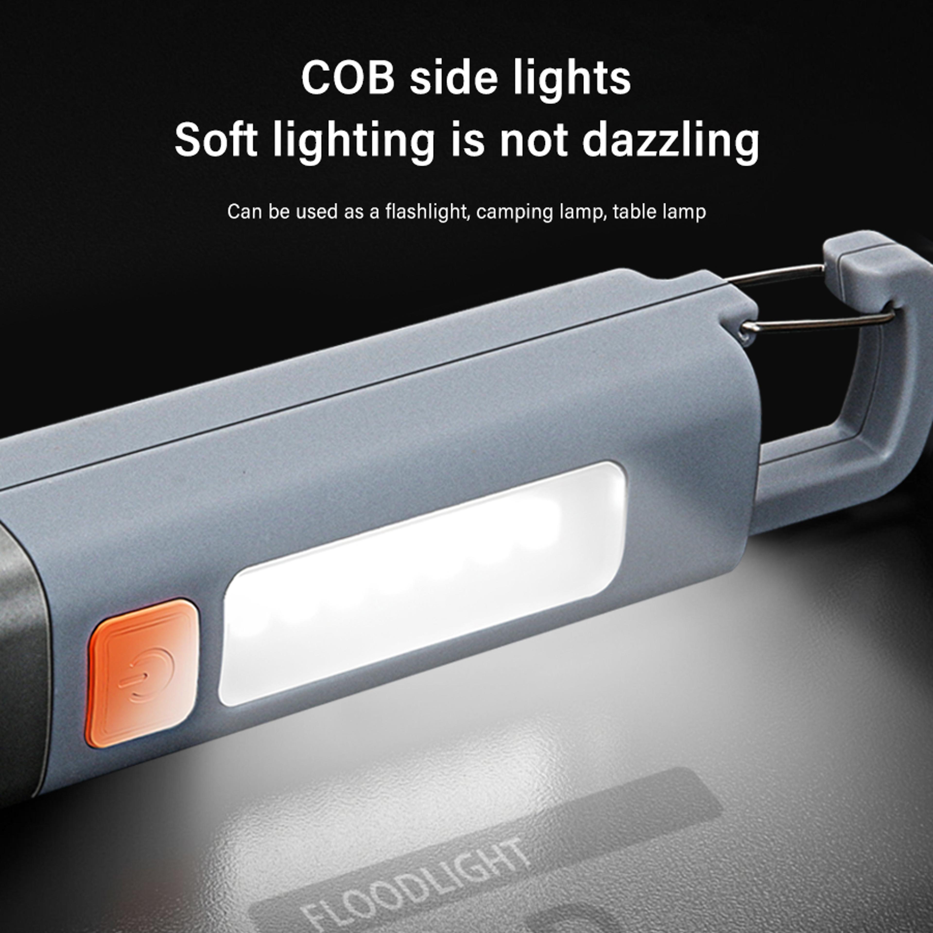Super Bright LED Flashlight USB Rechargeable Waterproof And Zoomable Torch Light For Camping With H 3