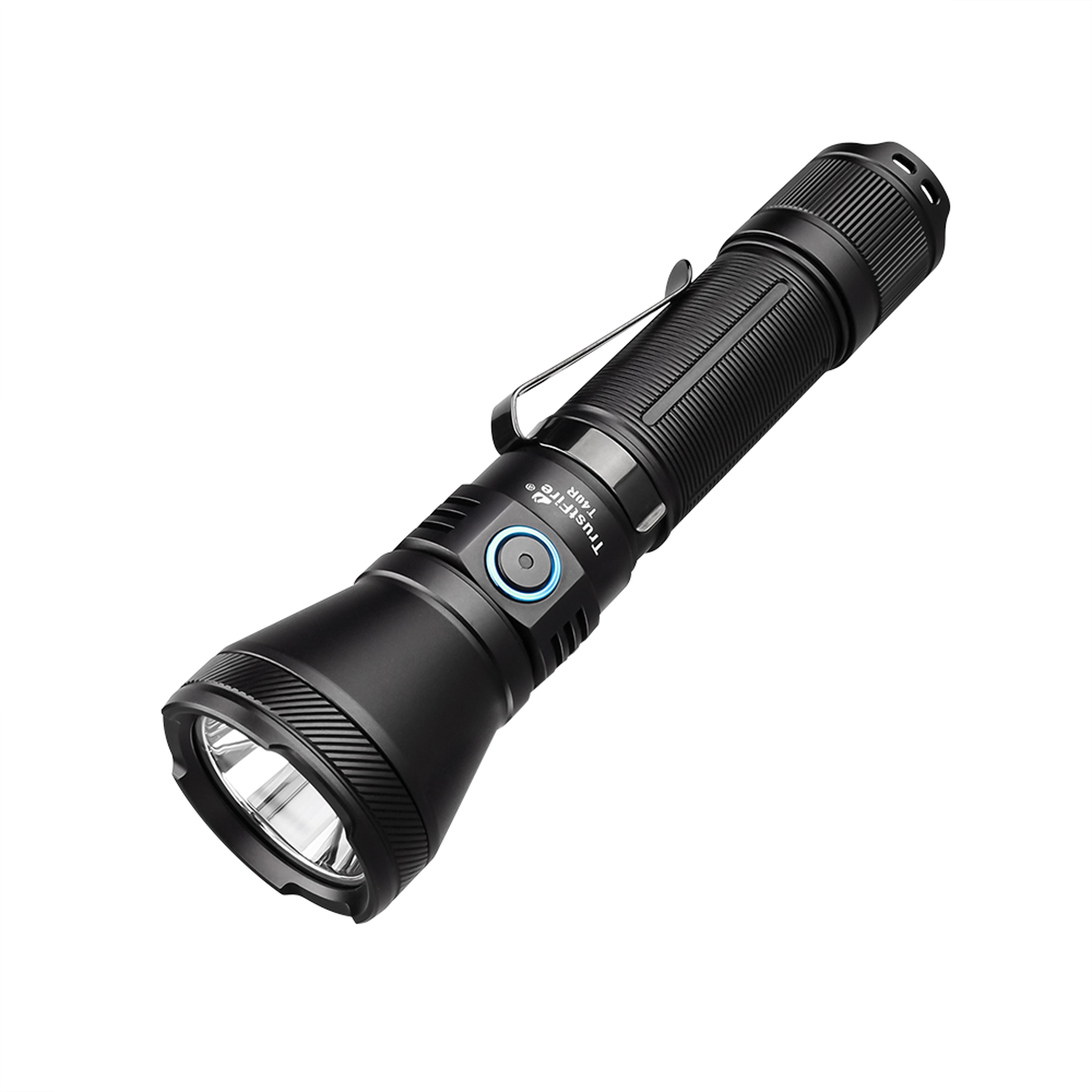 trustfire tactical rechargeable led flashlight lumen, beam range, usb charging, waterproof