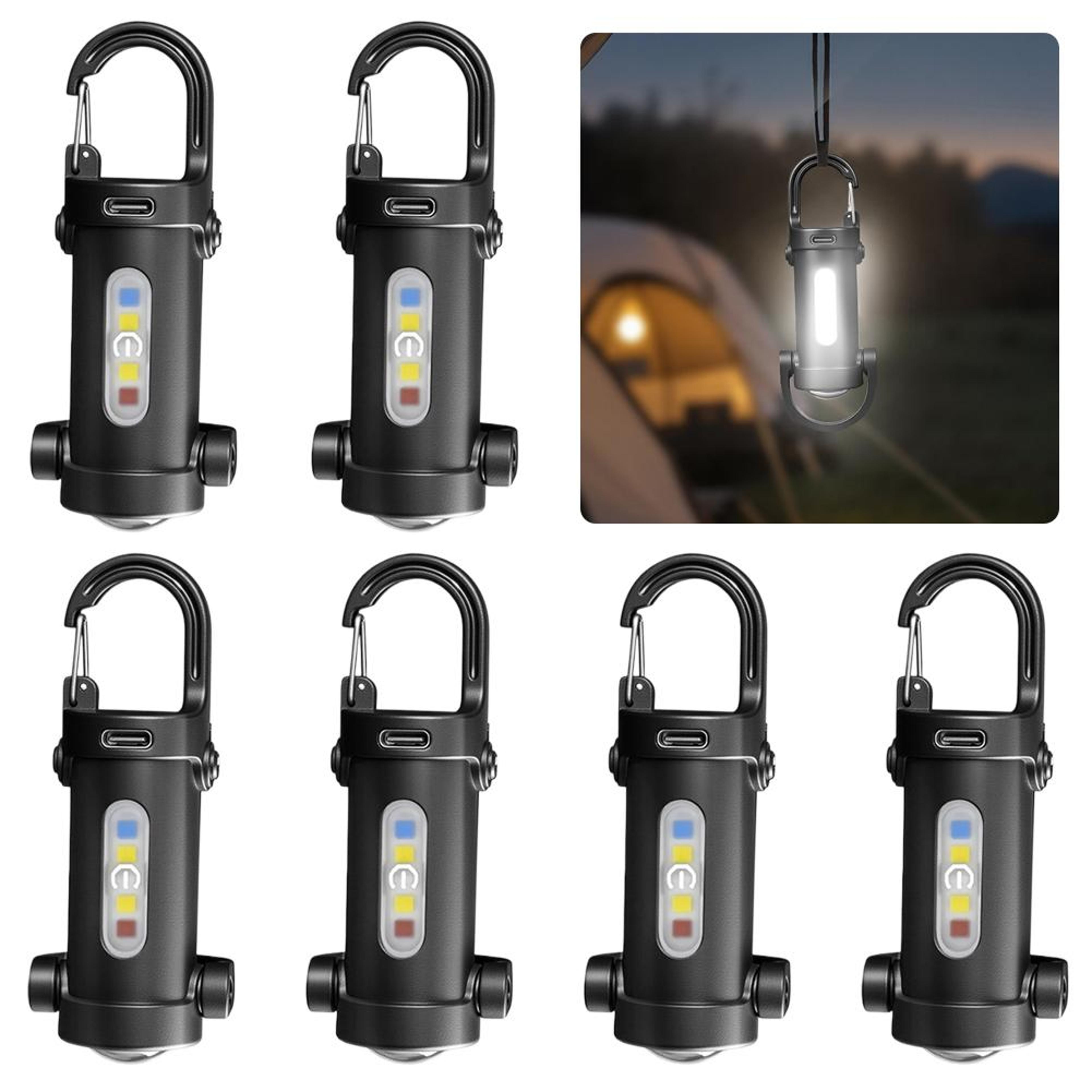 Portable LED Keychain Light Rechargeable  Waterproof Mini Flashlight For Camping Travel And Emergen 0