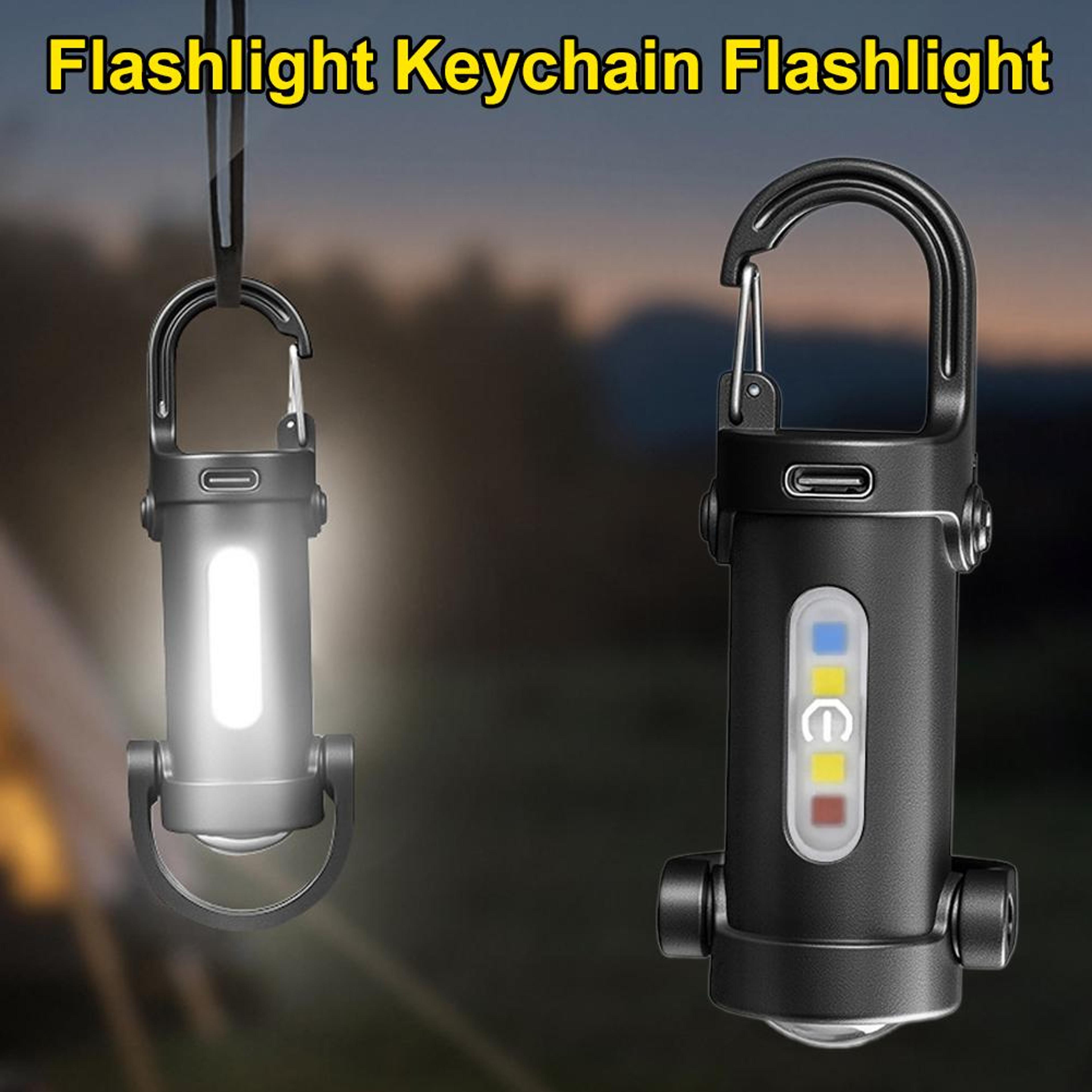 Portable LED Keychain Light Rechargeable  Waterproof Mini Flashlight For Camping Travel And Emergen 2