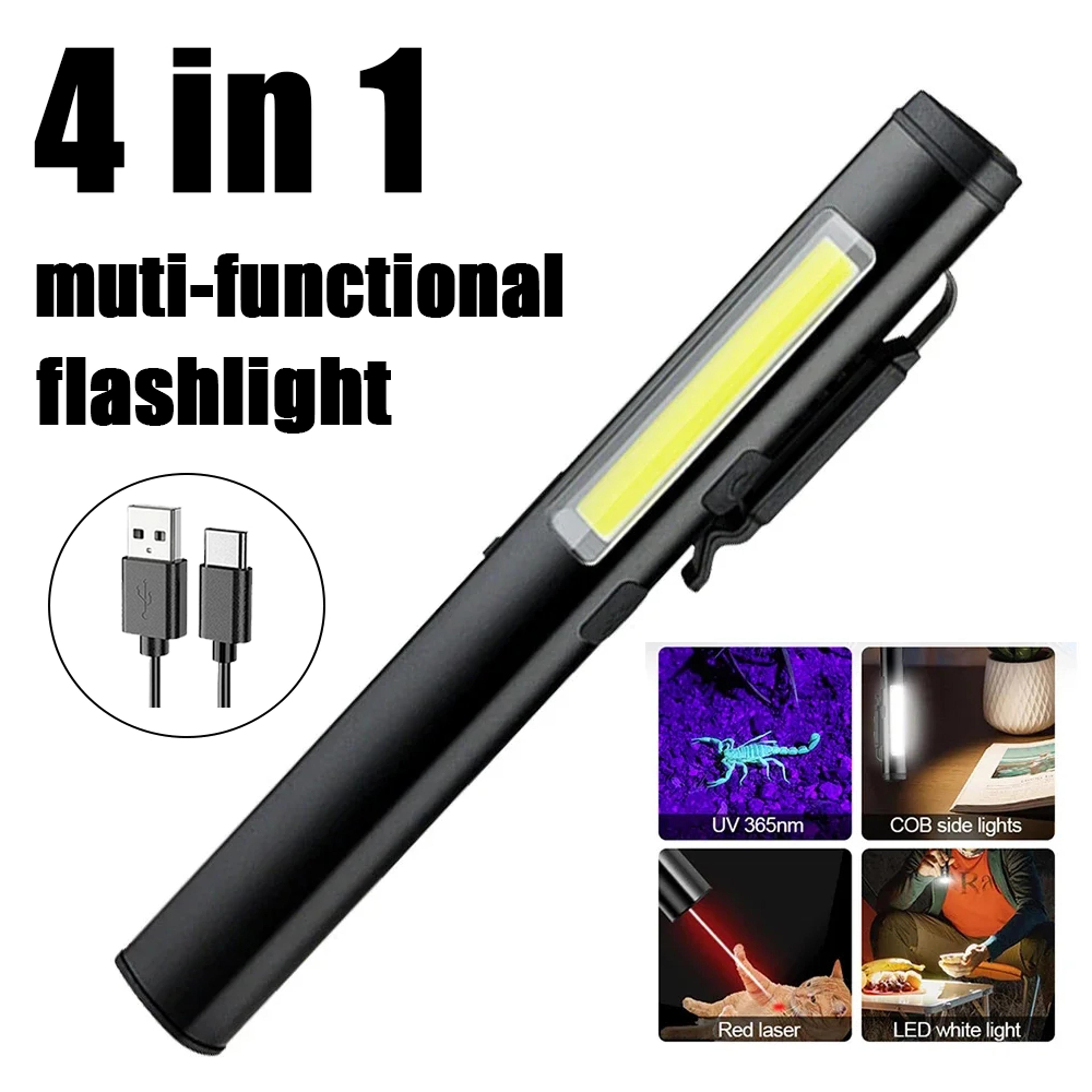 Mini USB Rechargeable LED Flashlight Waterproof Portable Pen Clip Lantern With Magnet For Work  Eme 0