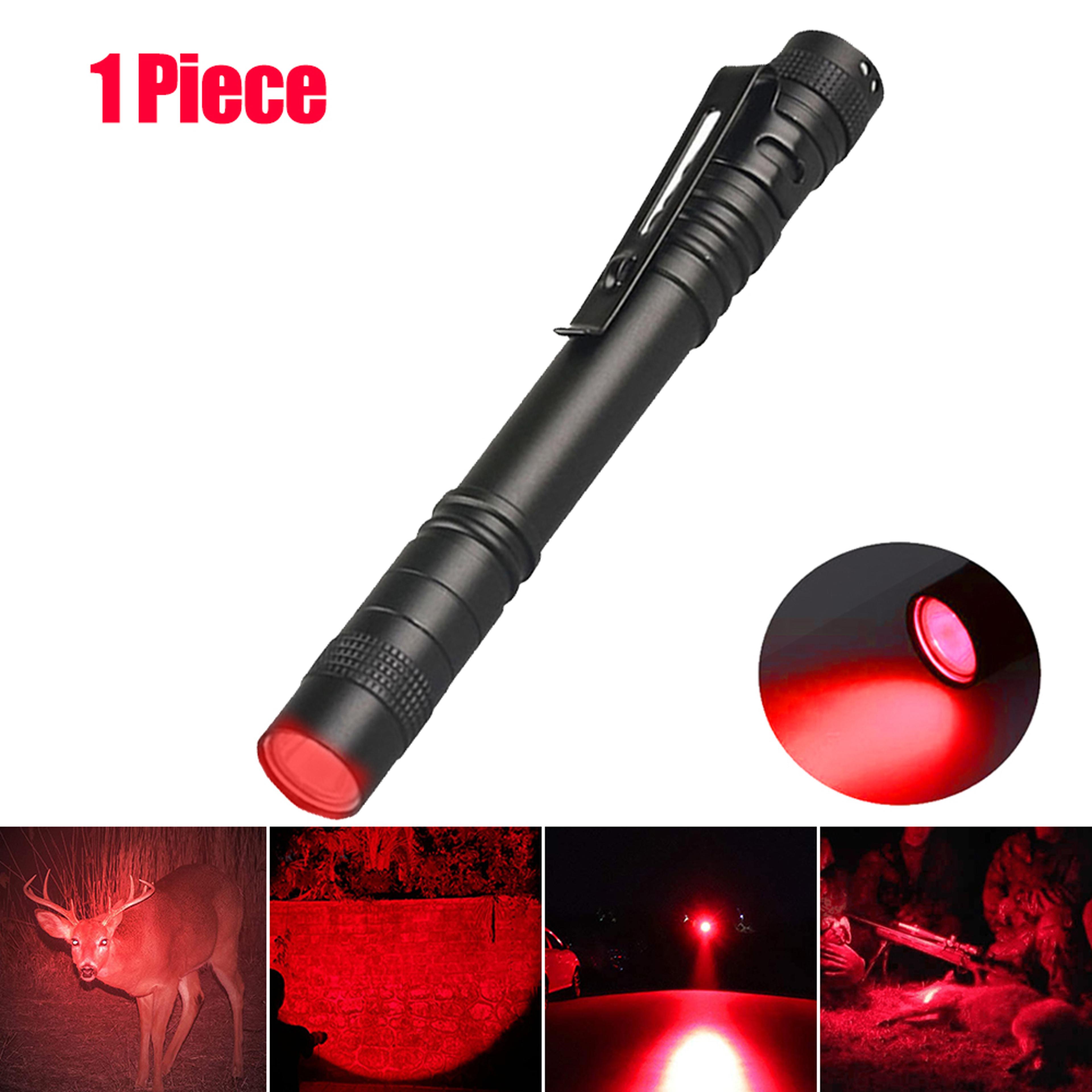 Mini Pen Light Flashlight RedWhiteTorch With Clip For Pet Stain Detection Money  Ore Finder 8