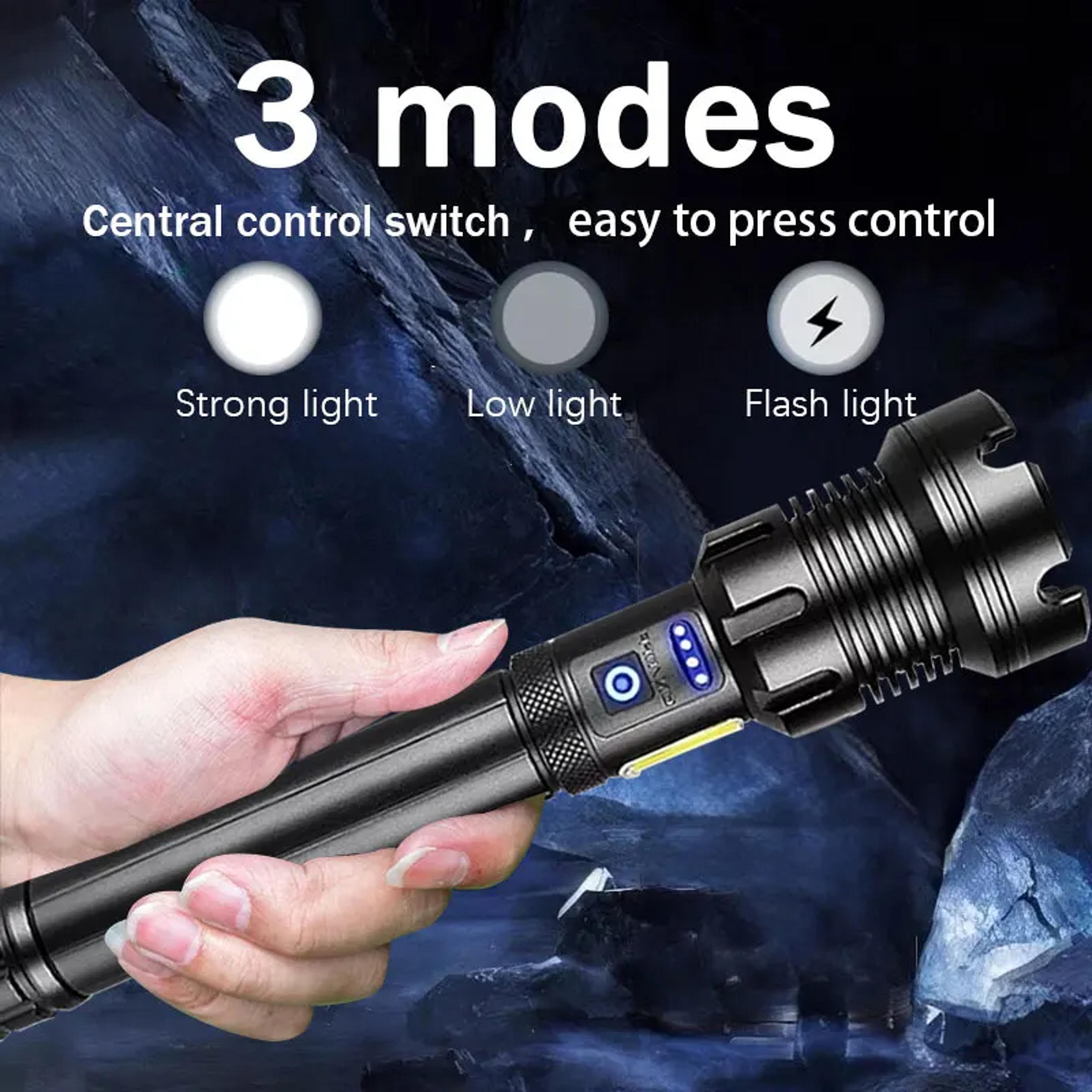 Rechargeable Tactical Flashlight Powerful Military Lantern For Camping Hunting  Outdoor Use 1