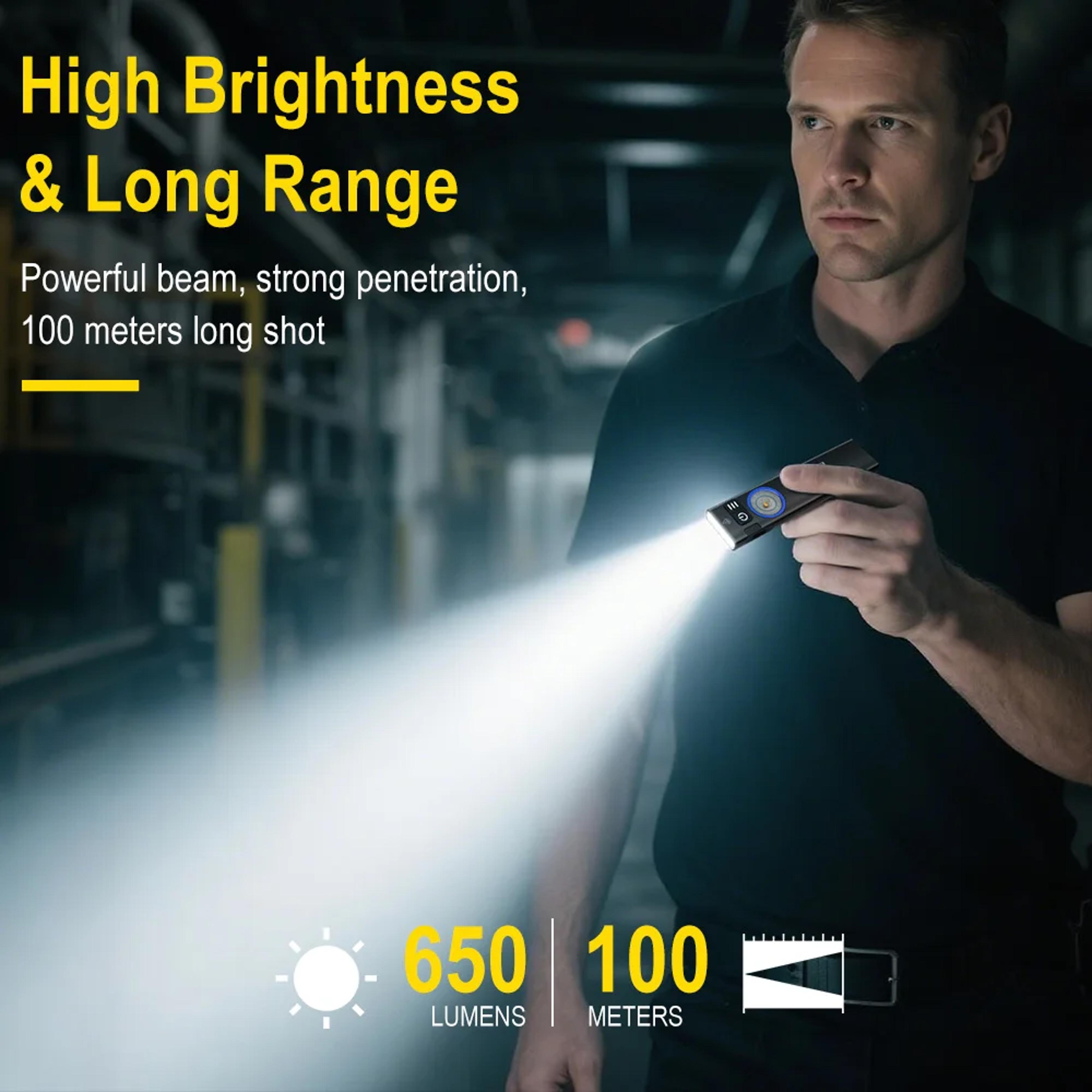 U8 EDC LED Flashlight With Magnet Type C Rechargeable Waterproof Work Light Torch For Camping  Outd 4
