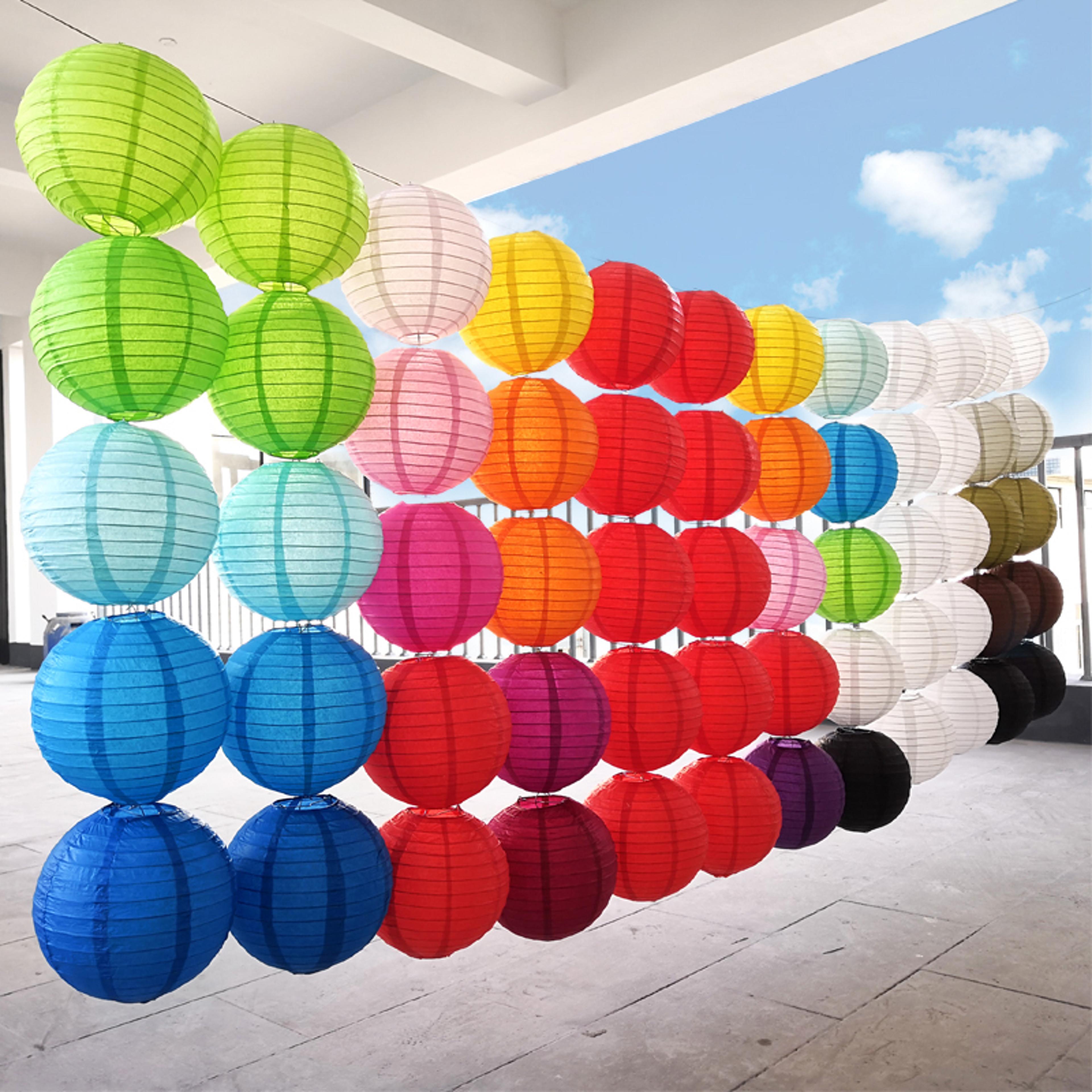 colorful chinese paper lanterns for weddings, christmas, home, and party decorations