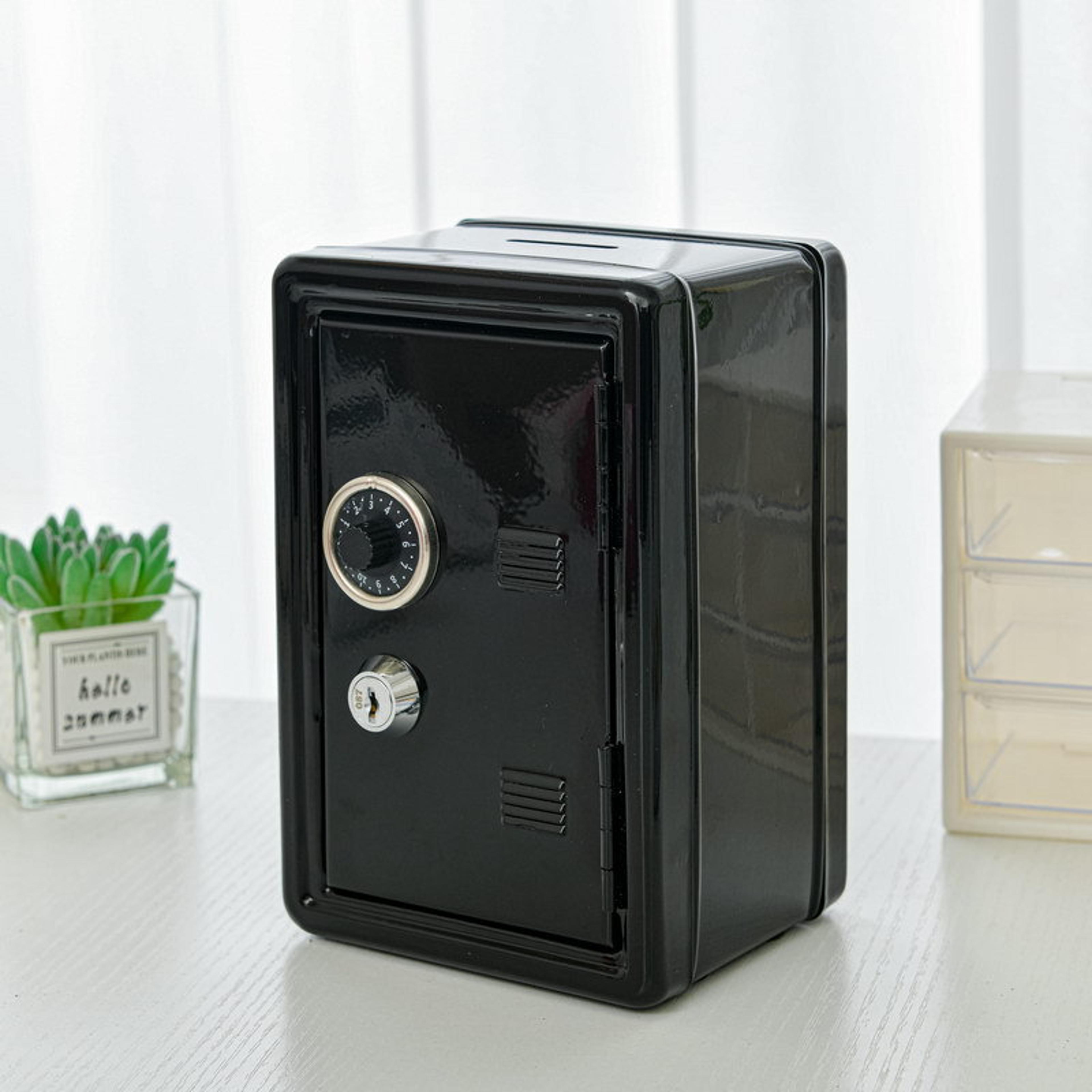 mini metal safe piggy bank for car keys & household insurance small desktop decoration box