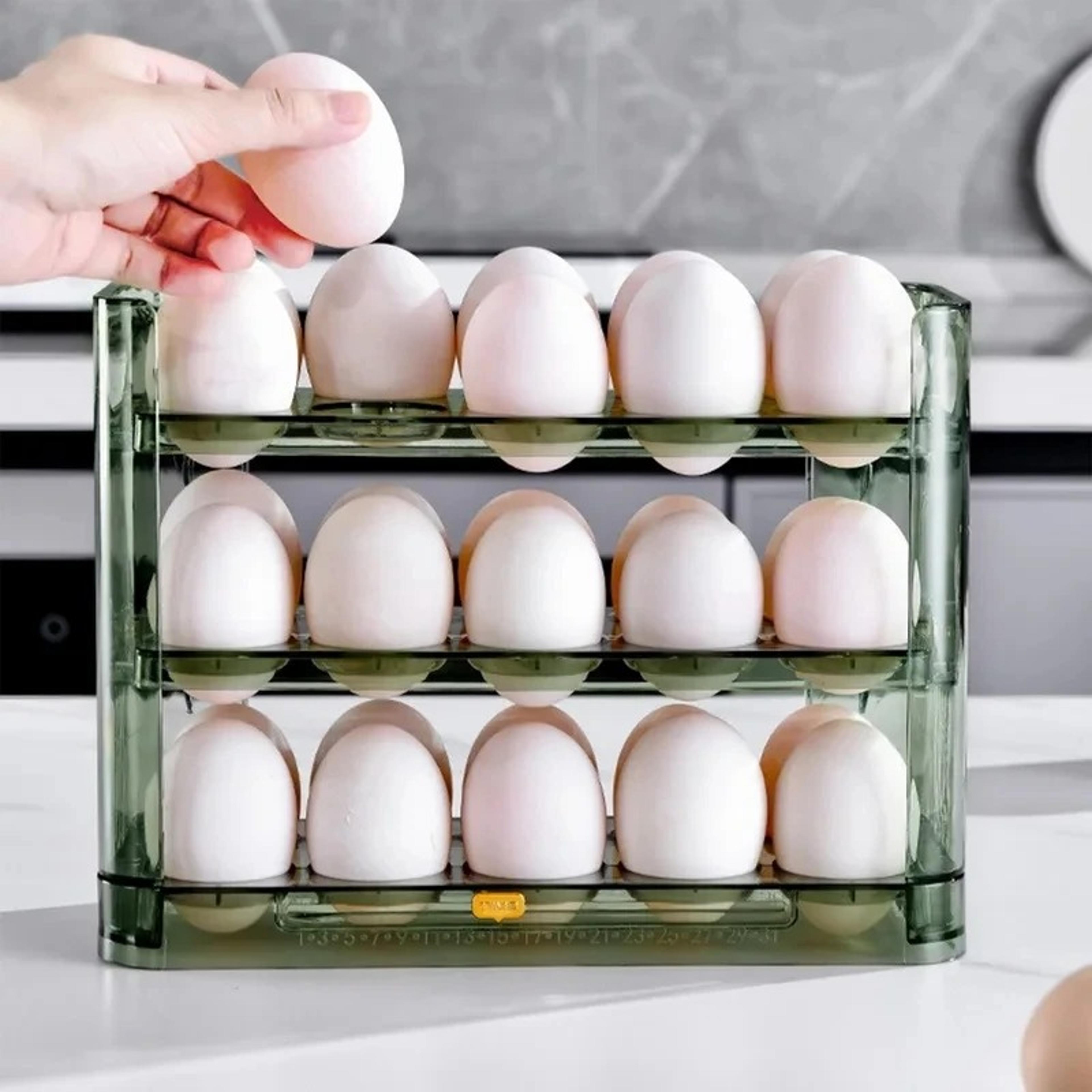 Reversible Egg Storage Box For Refrigerator Side Door Organizer 1