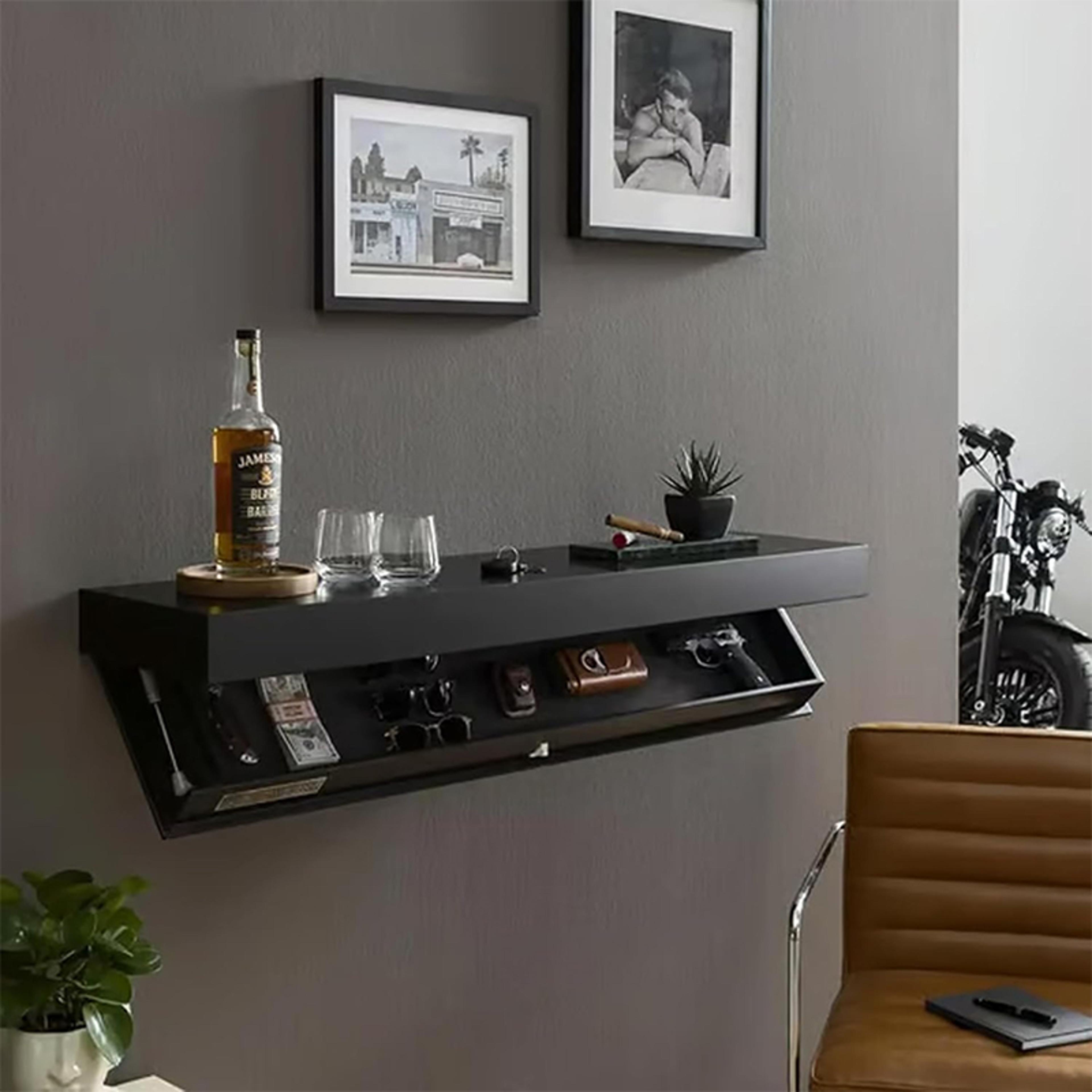 MagicFlap Hidden Compartment Floating Shelf Minimalist Wall Storage 4