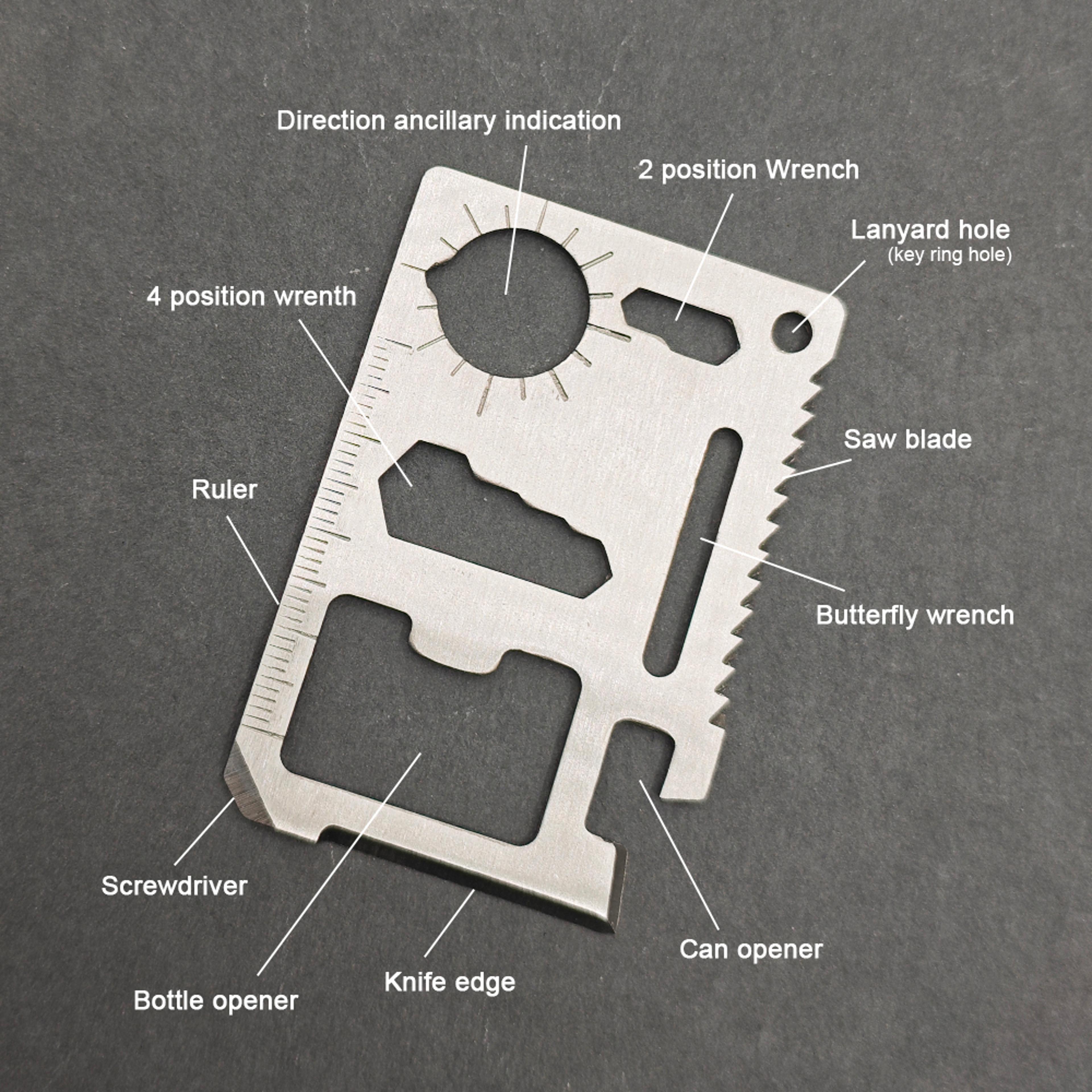 Credit Card Multitool EDC Pocket Tool For Camping Survival  Everyday Carry 3