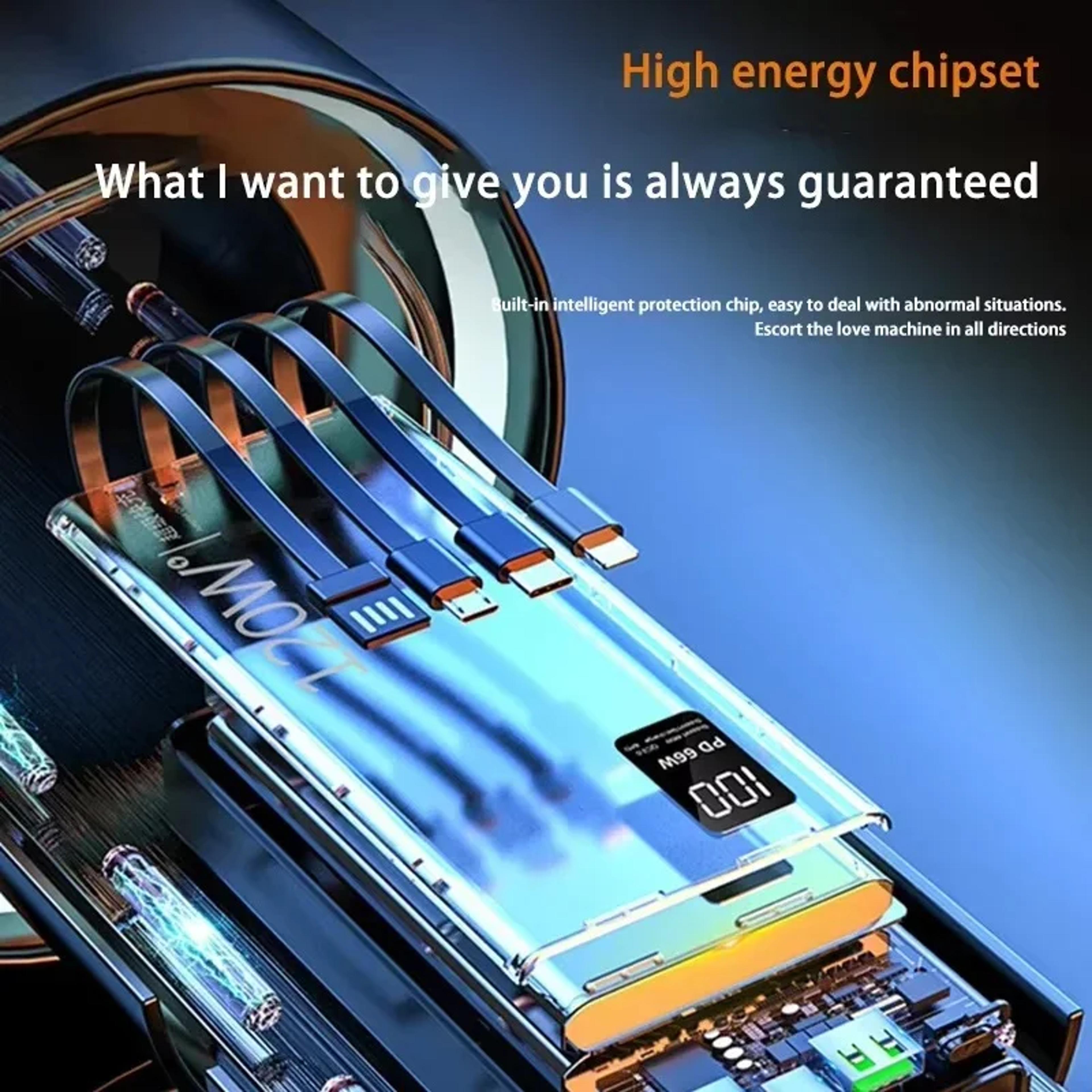 high capacity power bank with fast charging cables