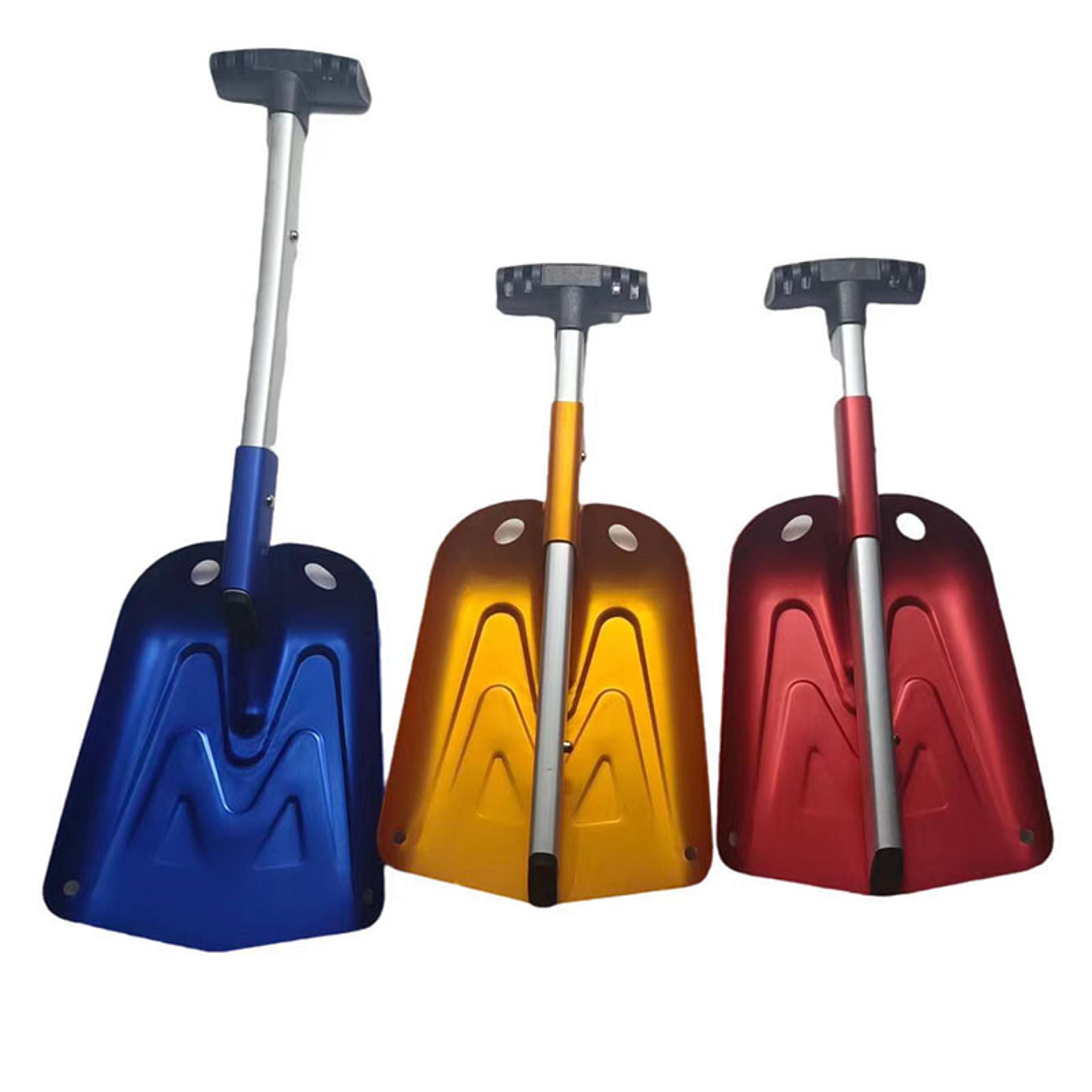 compact folding snow shovel lightweight aluminum emergency shovel for vehicles & camping