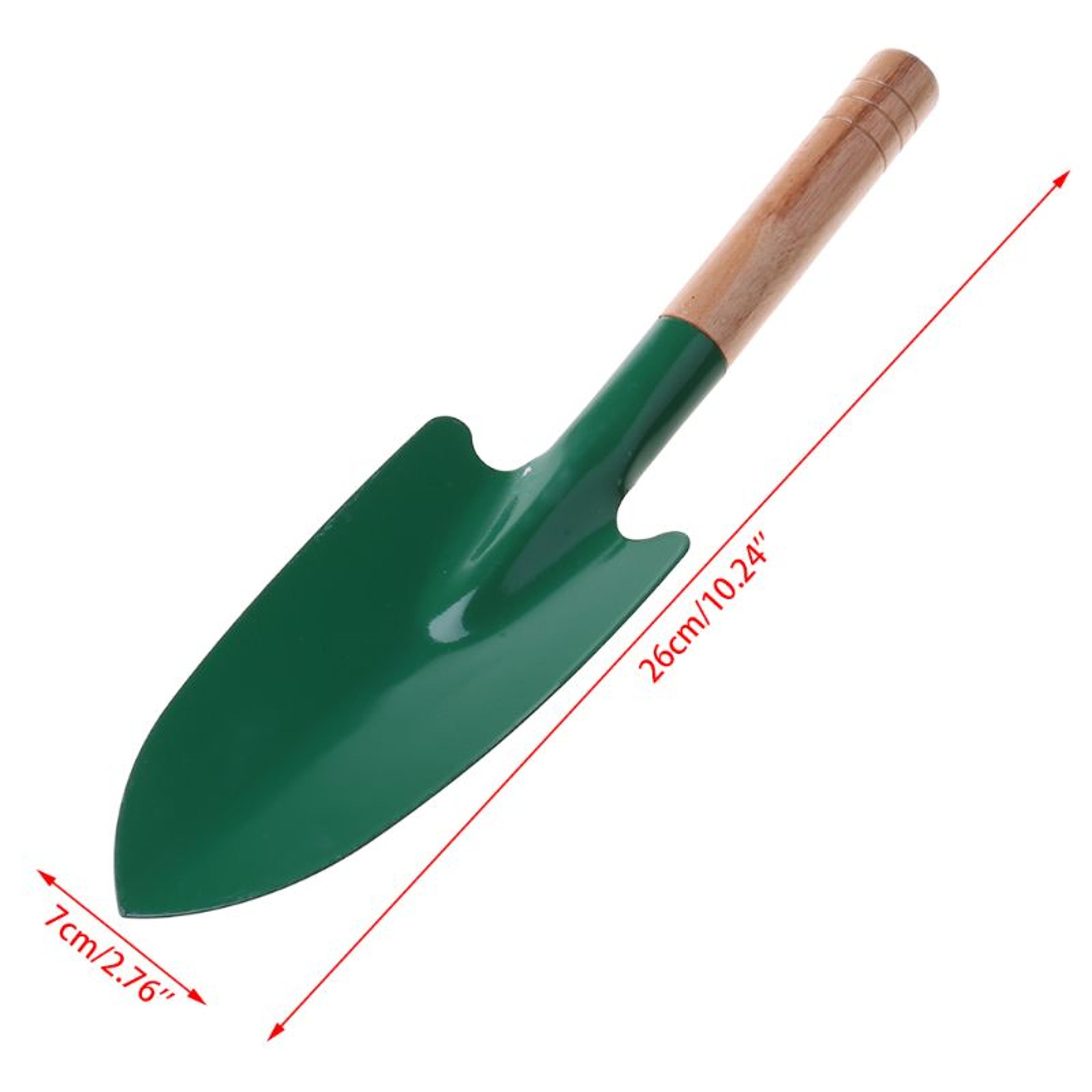 reinforced wooden handle gardening shovel for easy planting & soil digging