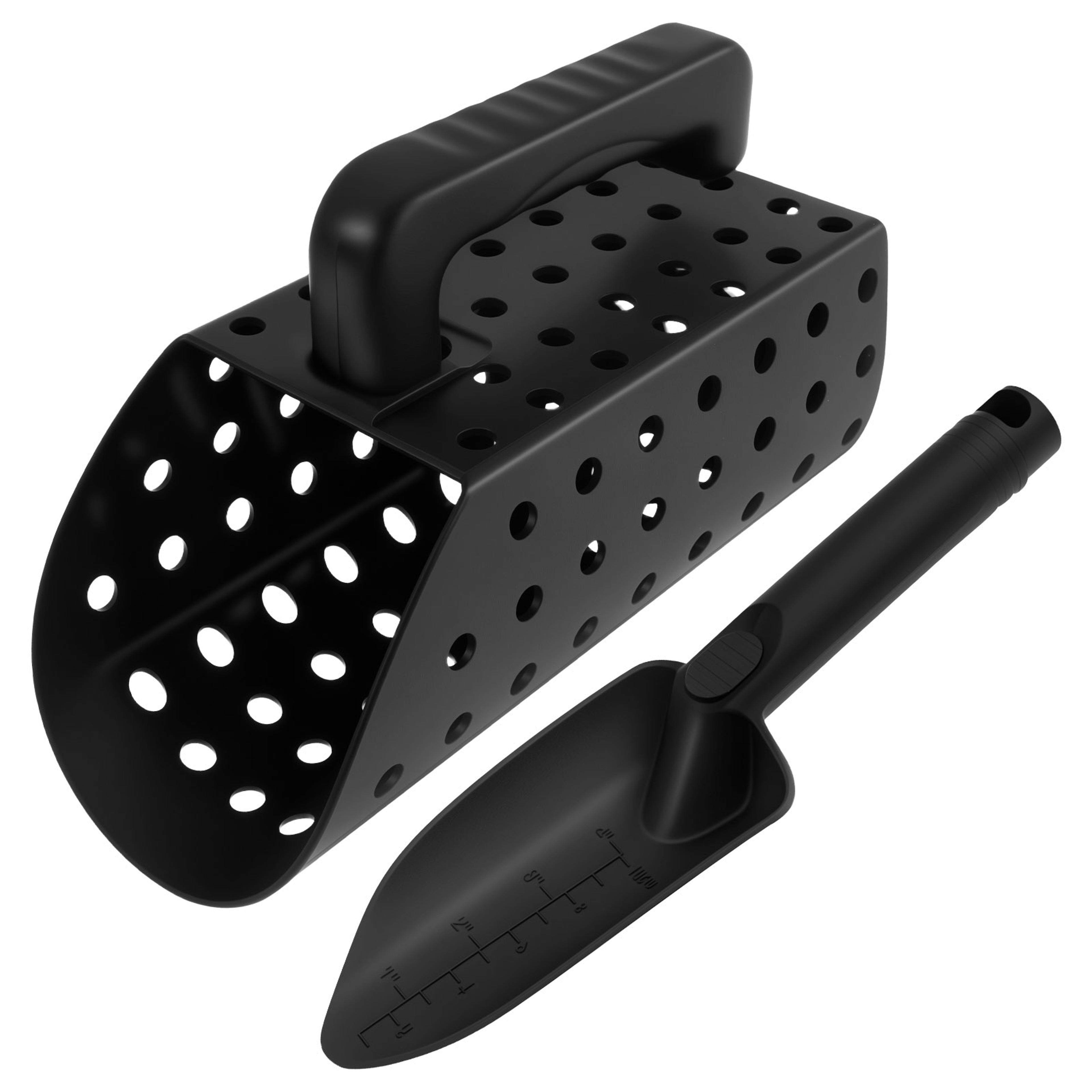 portable metal detector shovel & beach sand scoop rust-resistant, compact, versatile outdoor tool