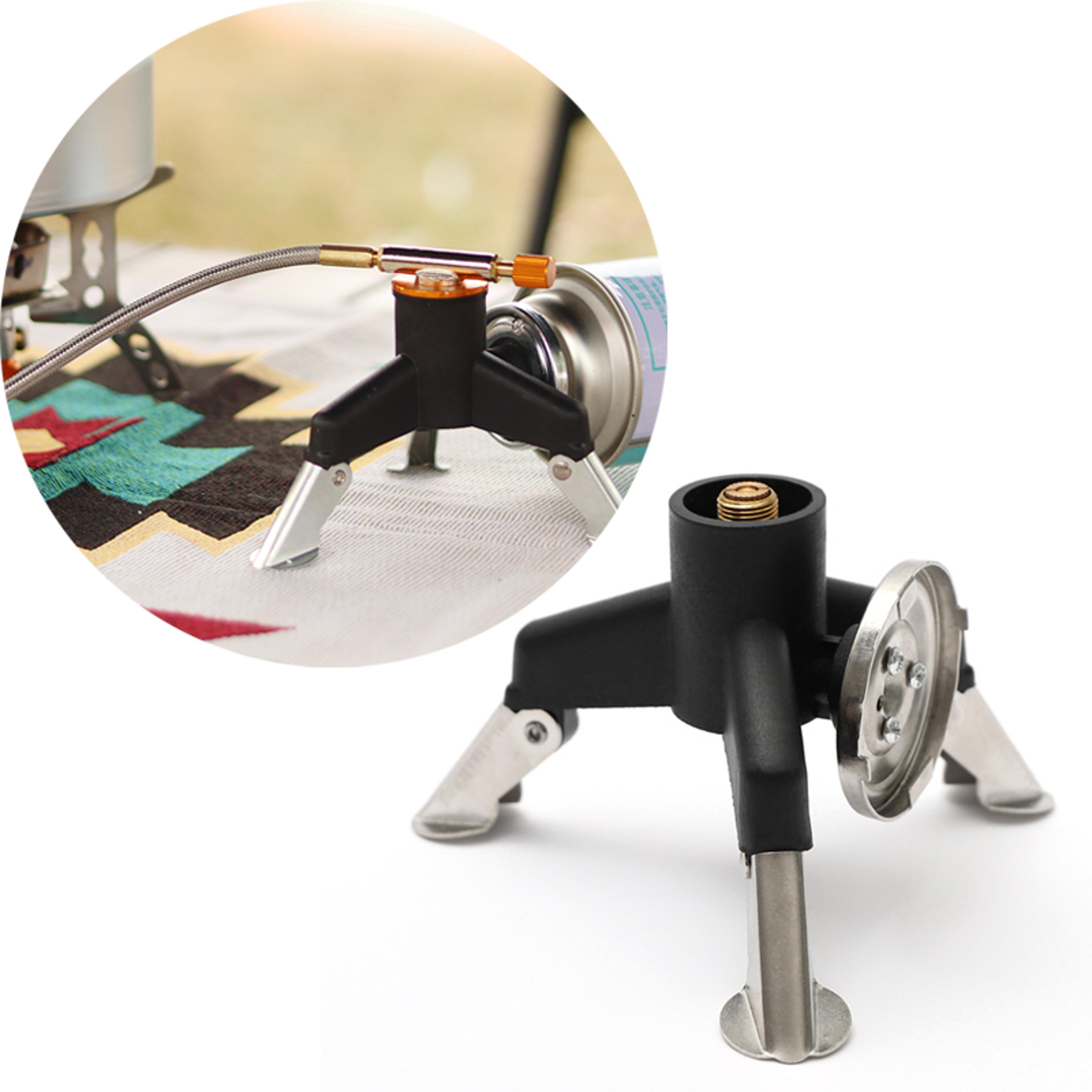 ultralight camping gas stove adapter tripod stand portable stove stabilizer
