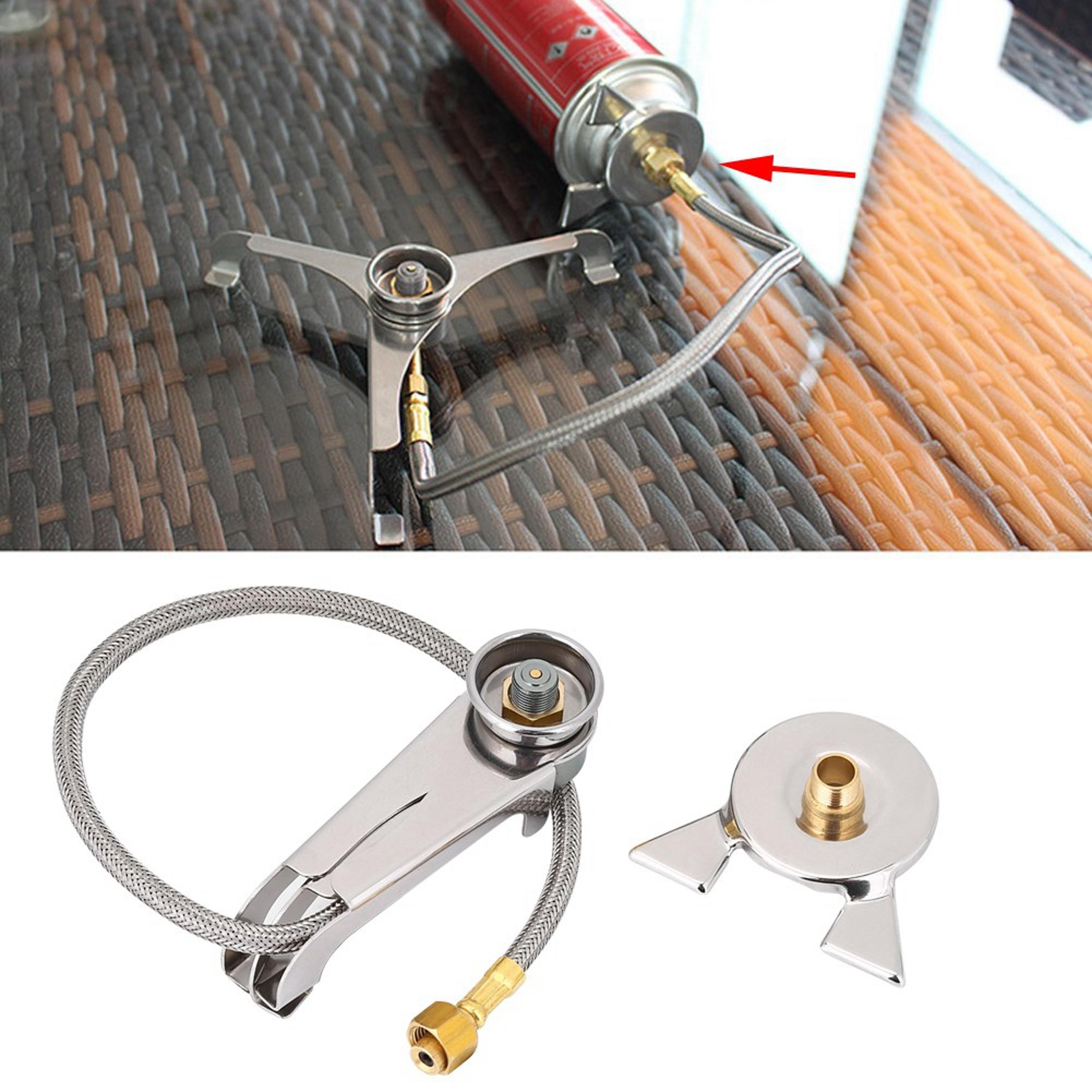 universal camping stove adapter gas cartridge connector for outdoor cooking