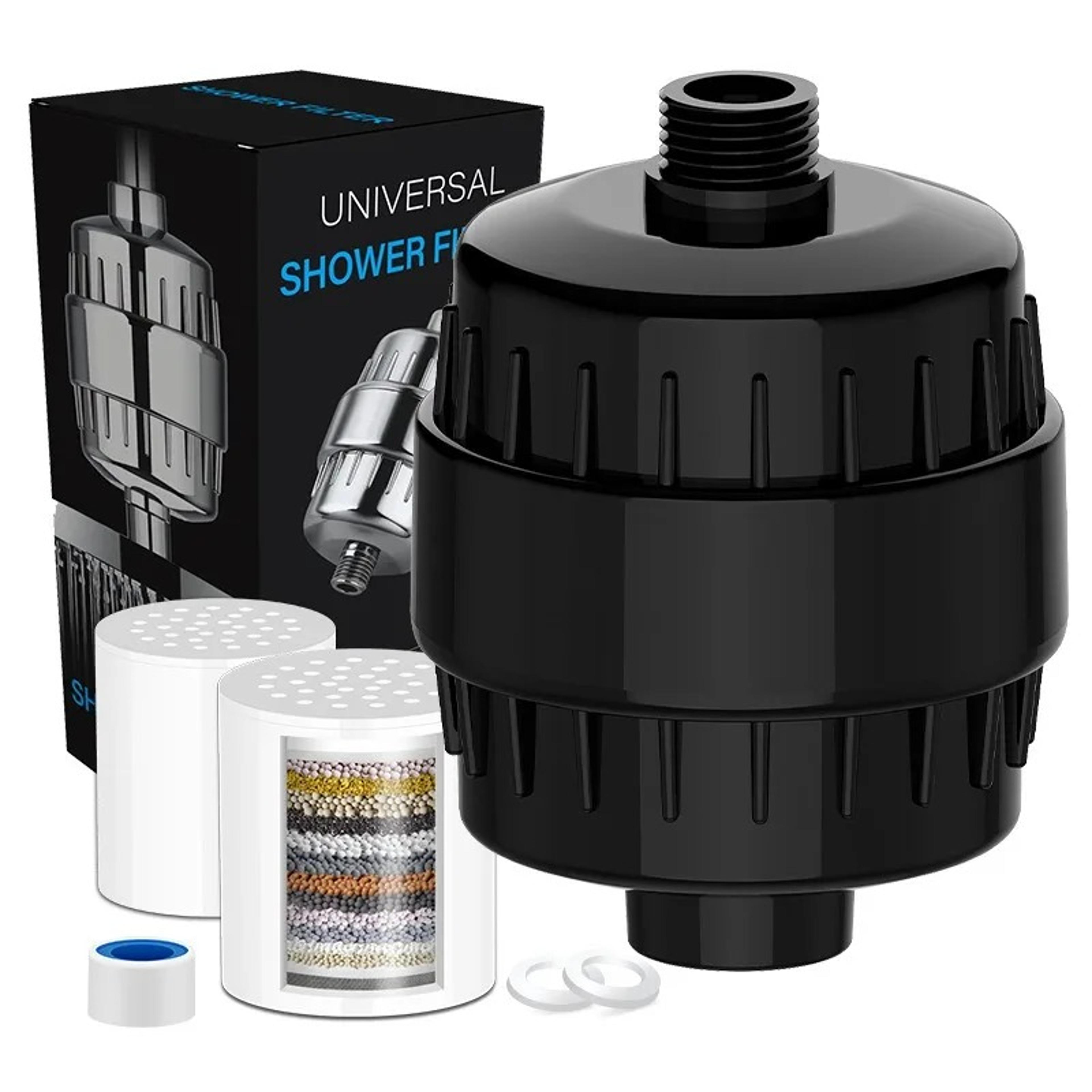 high output shower water filter with stage purification filtered shower head